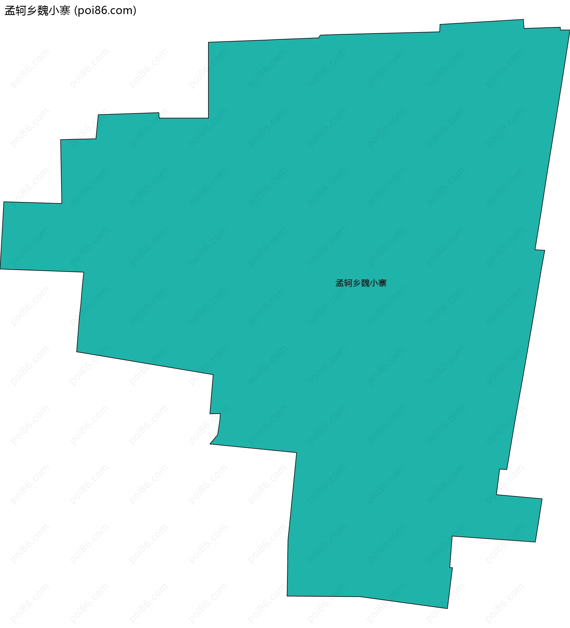 孟轲乡魏小寨边界地图