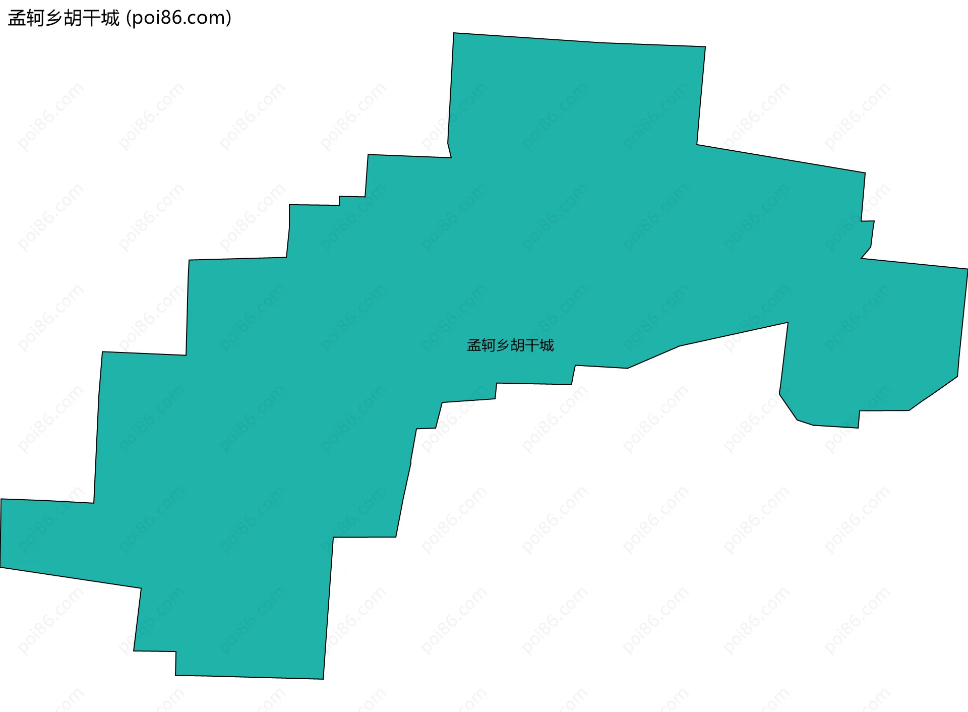 孟轲乡胡干城边界地图