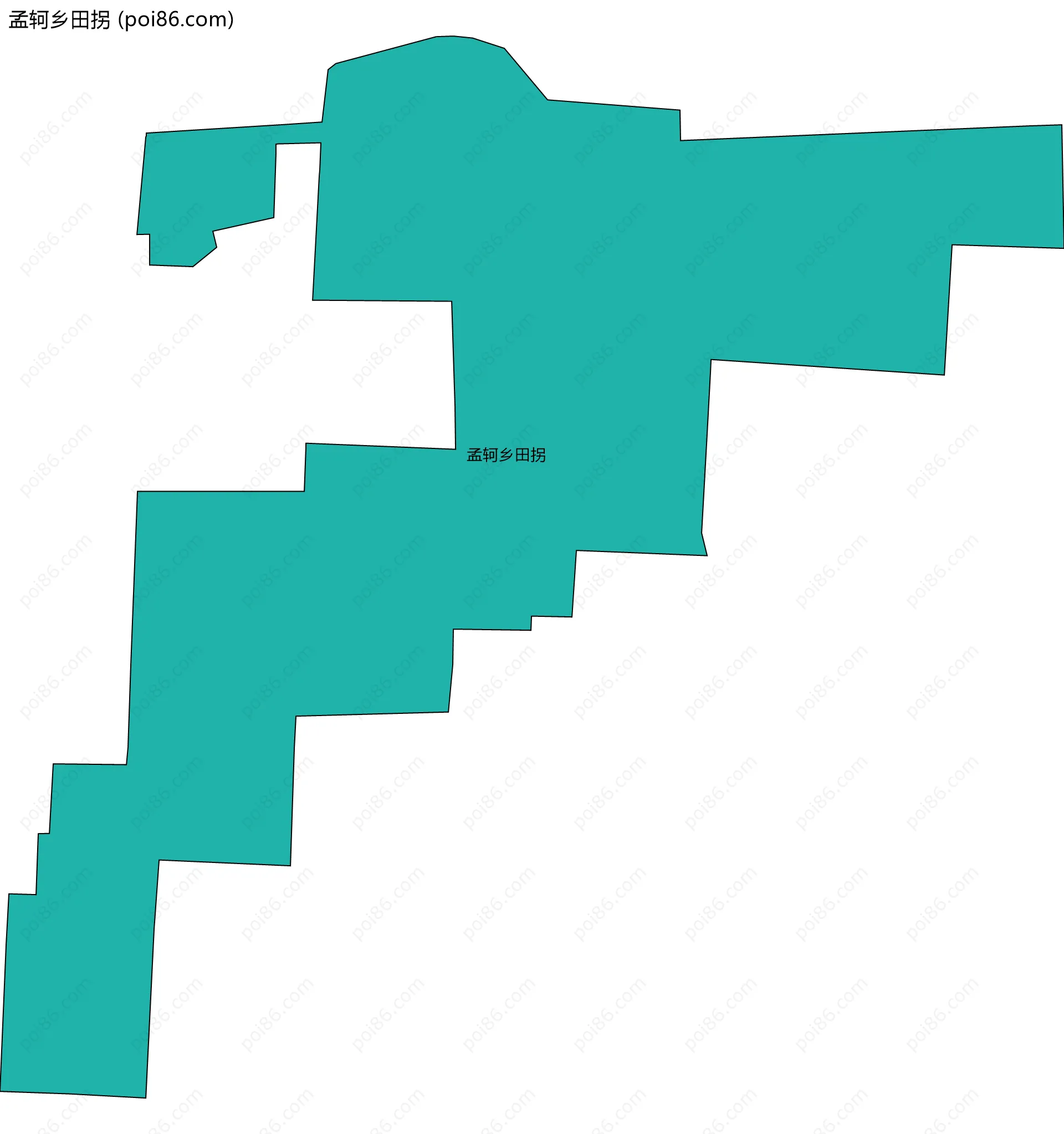 孟轲乡田拐边界地图