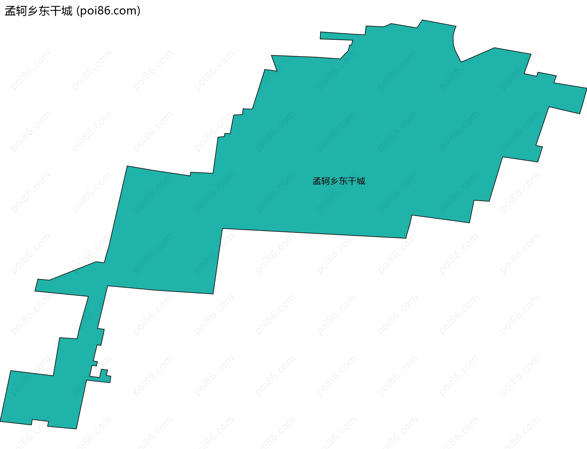 孟轲乡东干城边界地图