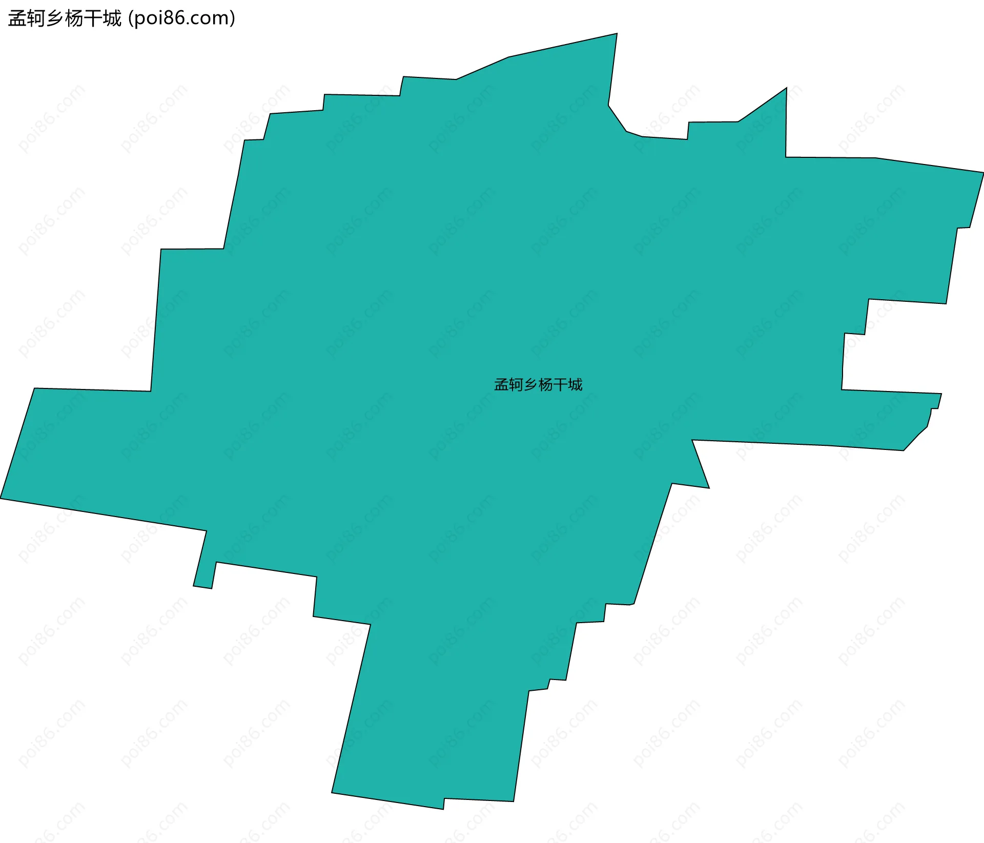 孟轲乡杨干城边界地图