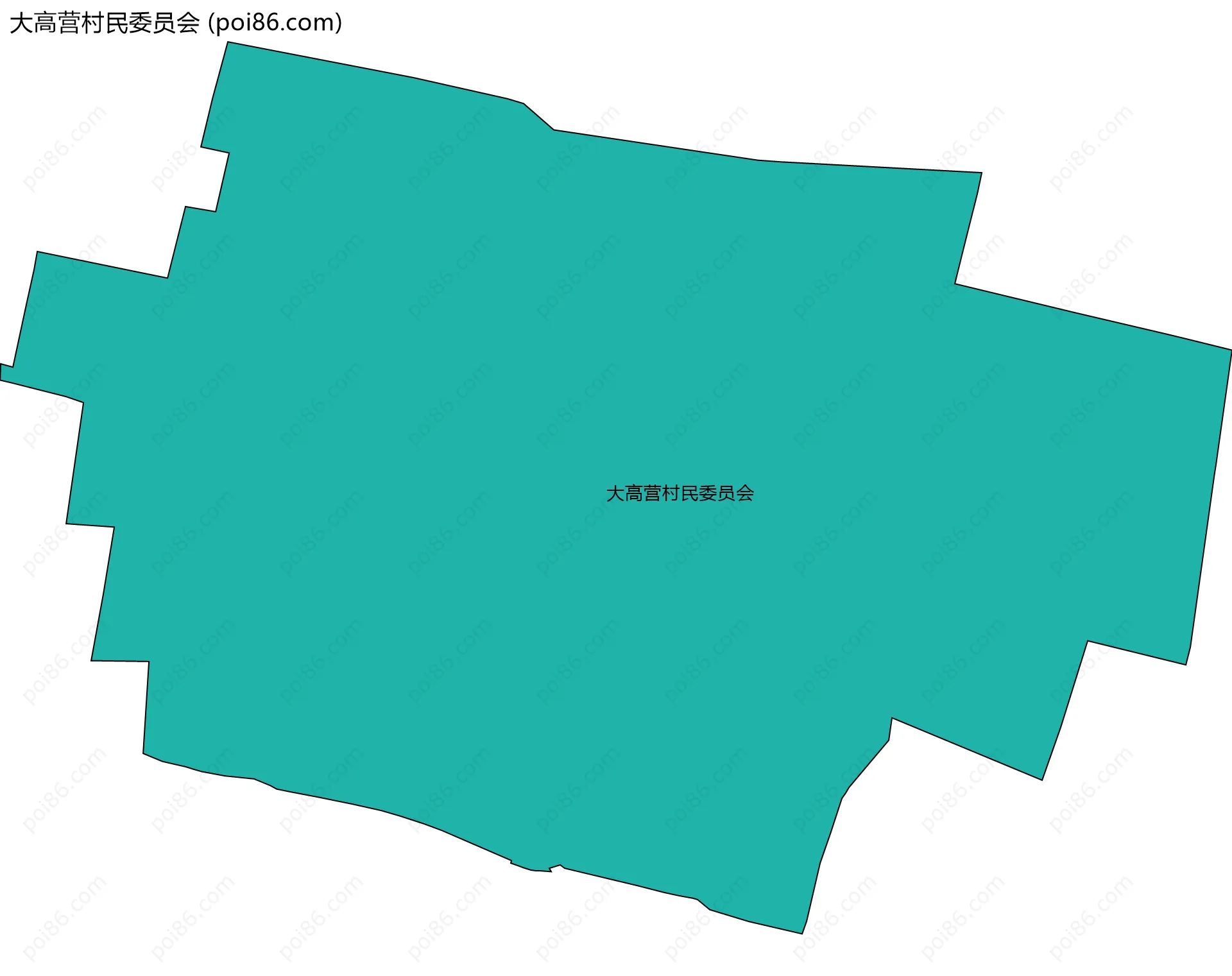 大高营村民委员会边界地图