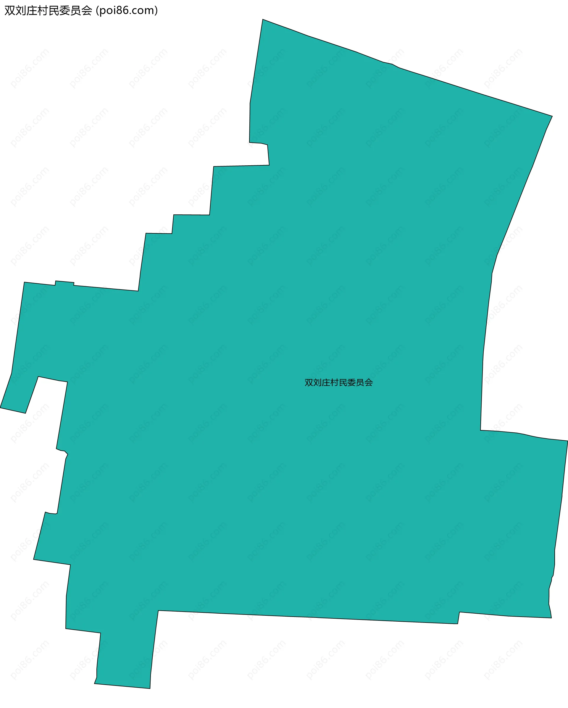 双刘庄村民委员会边界地图