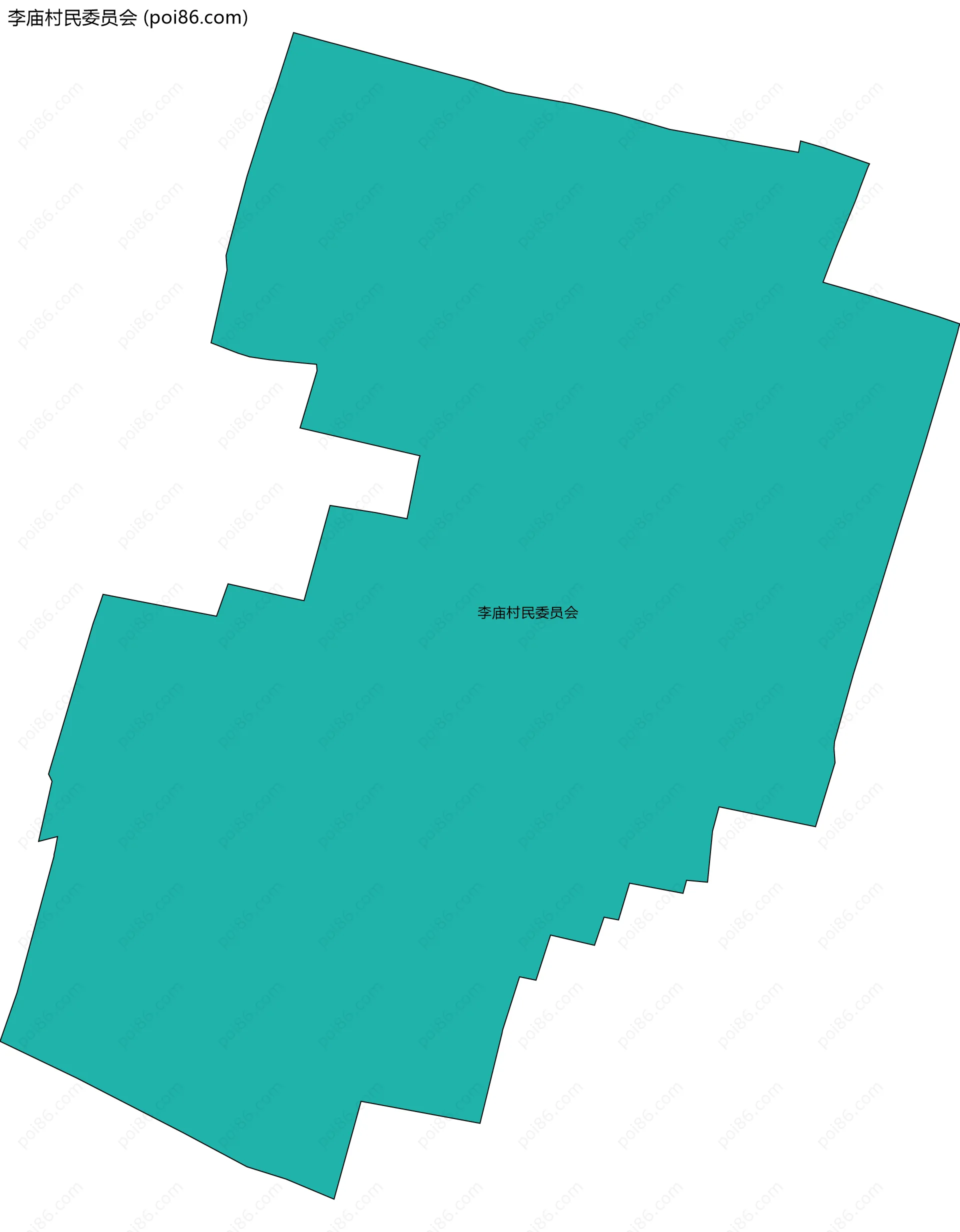 李庙村民委员会边界地图
