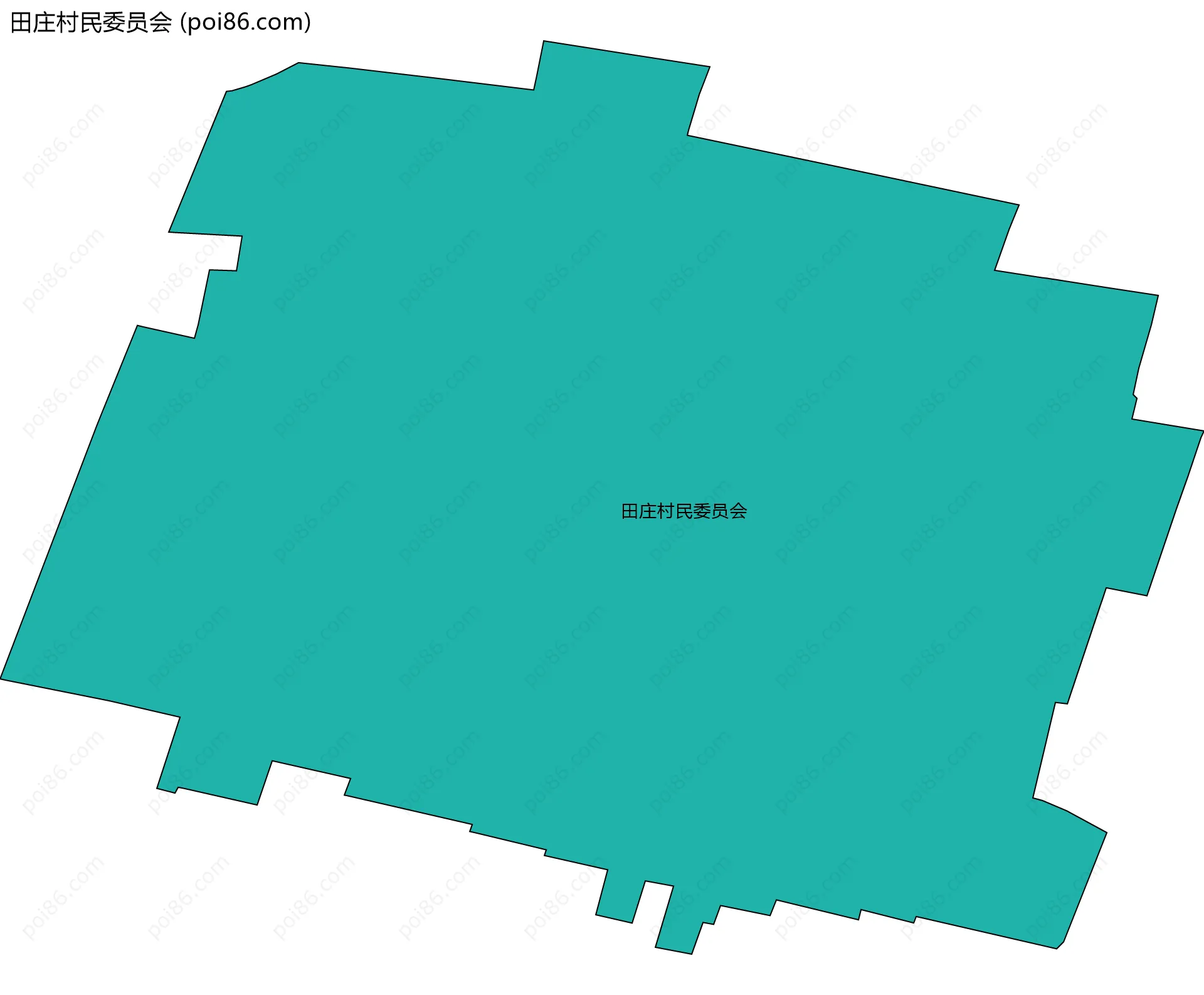 田庄村民委员会边界地图