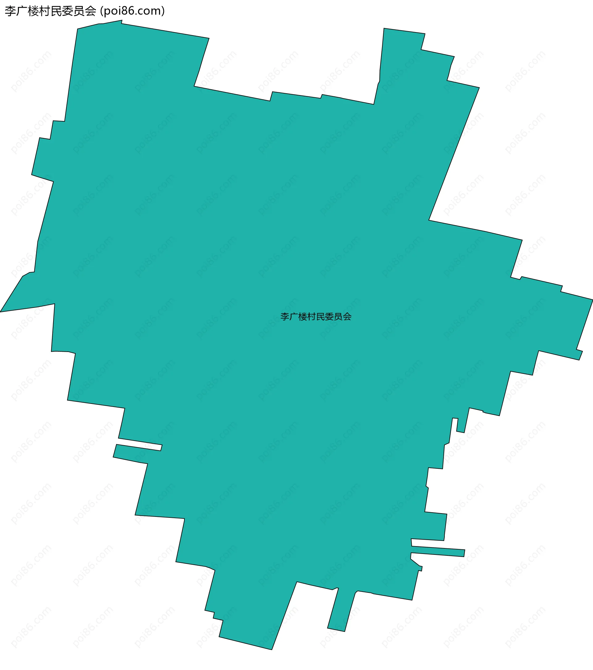 李广楼村民委员会边界地图