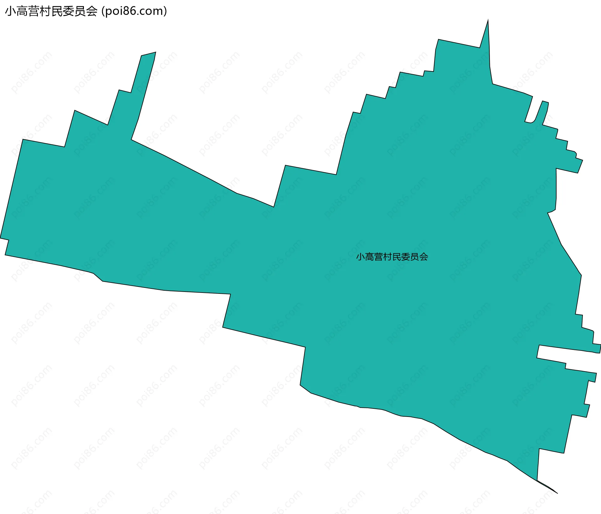 小高营村民委员会边界地图