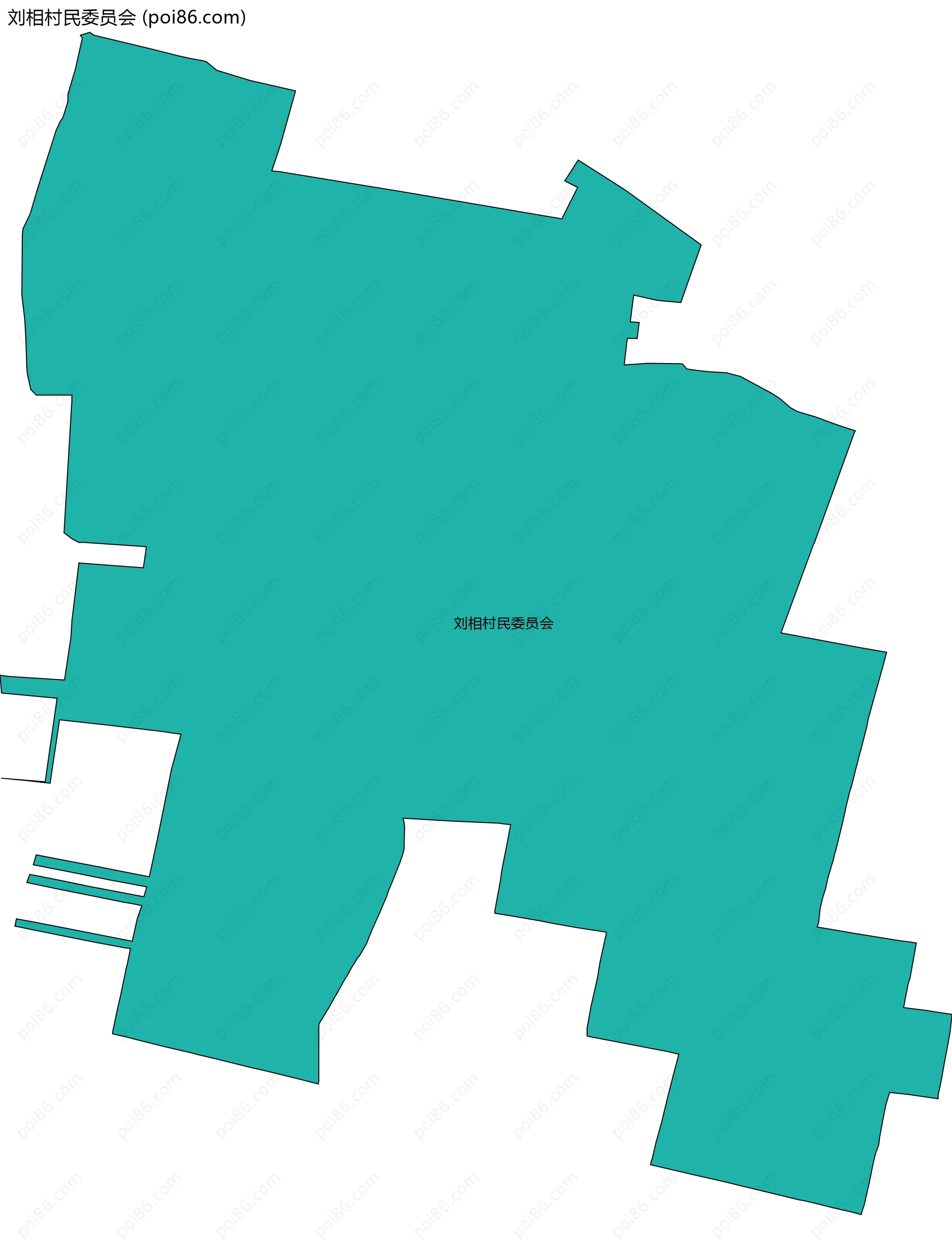 刘相村民委员会边界地图
