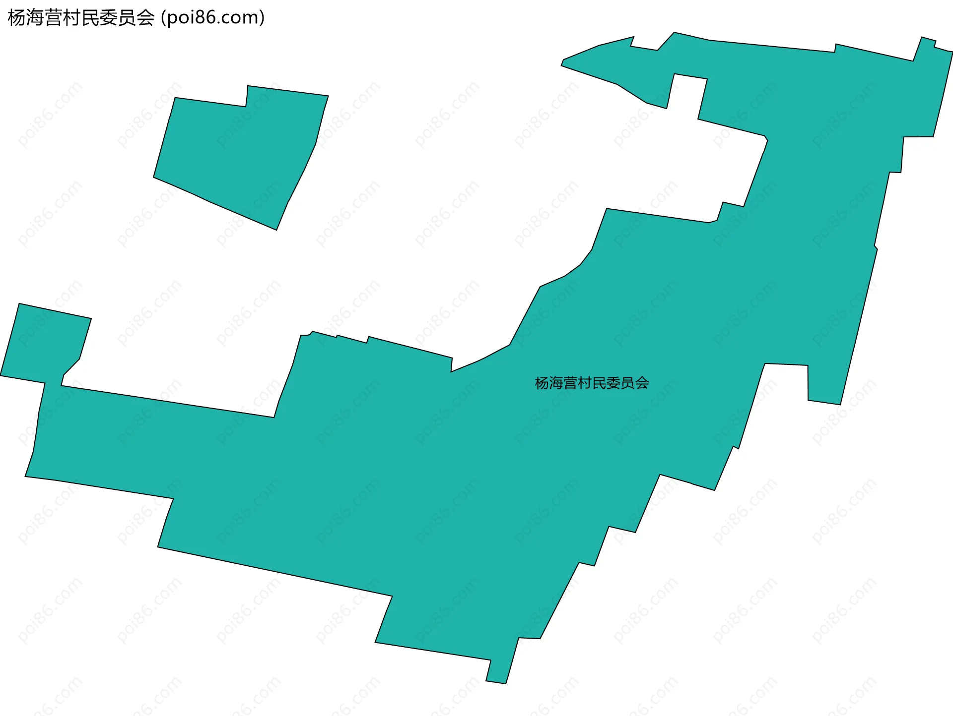 杨海营村民委员会边界地图