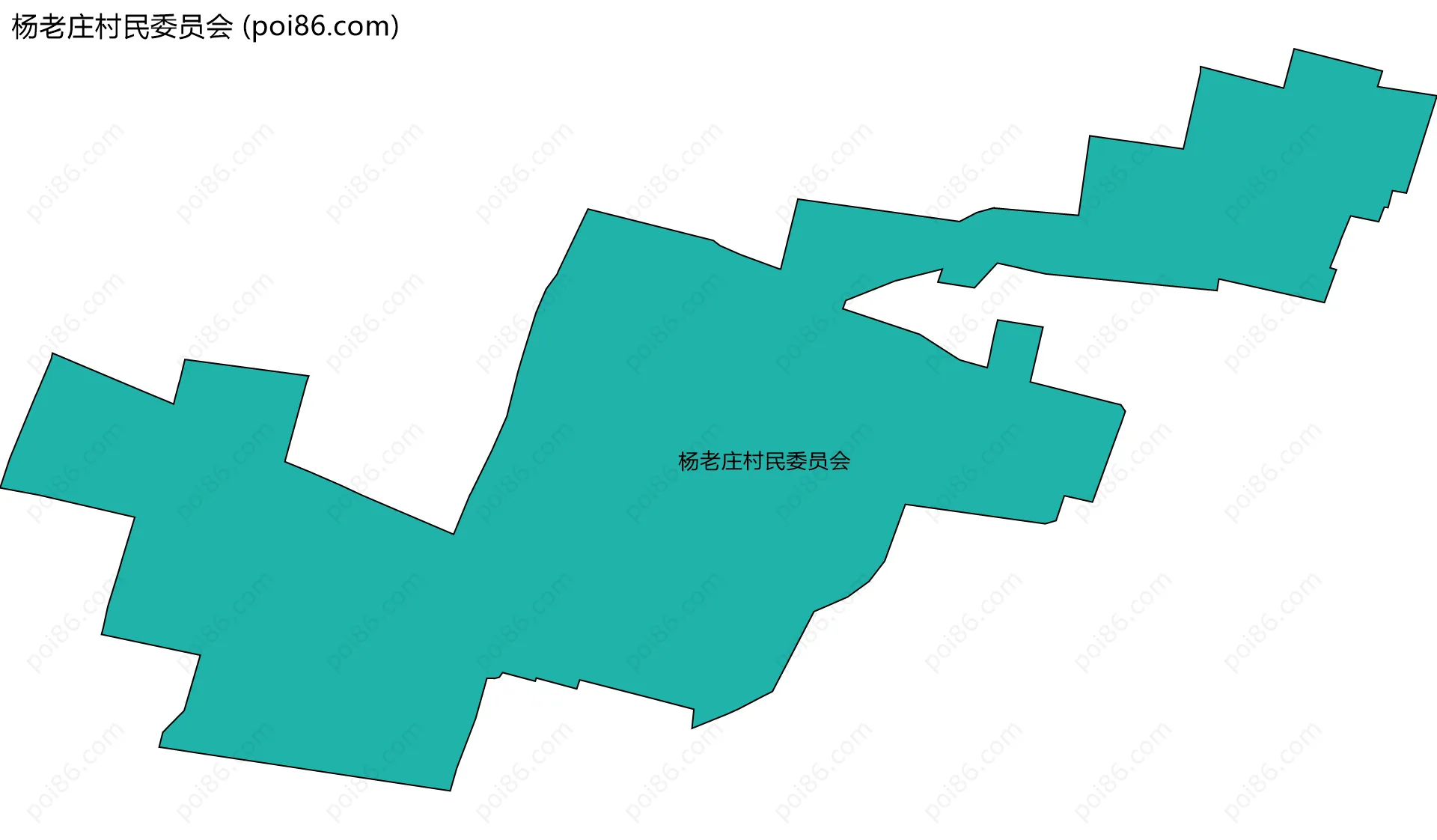 杨老庄村民委员会边界地图