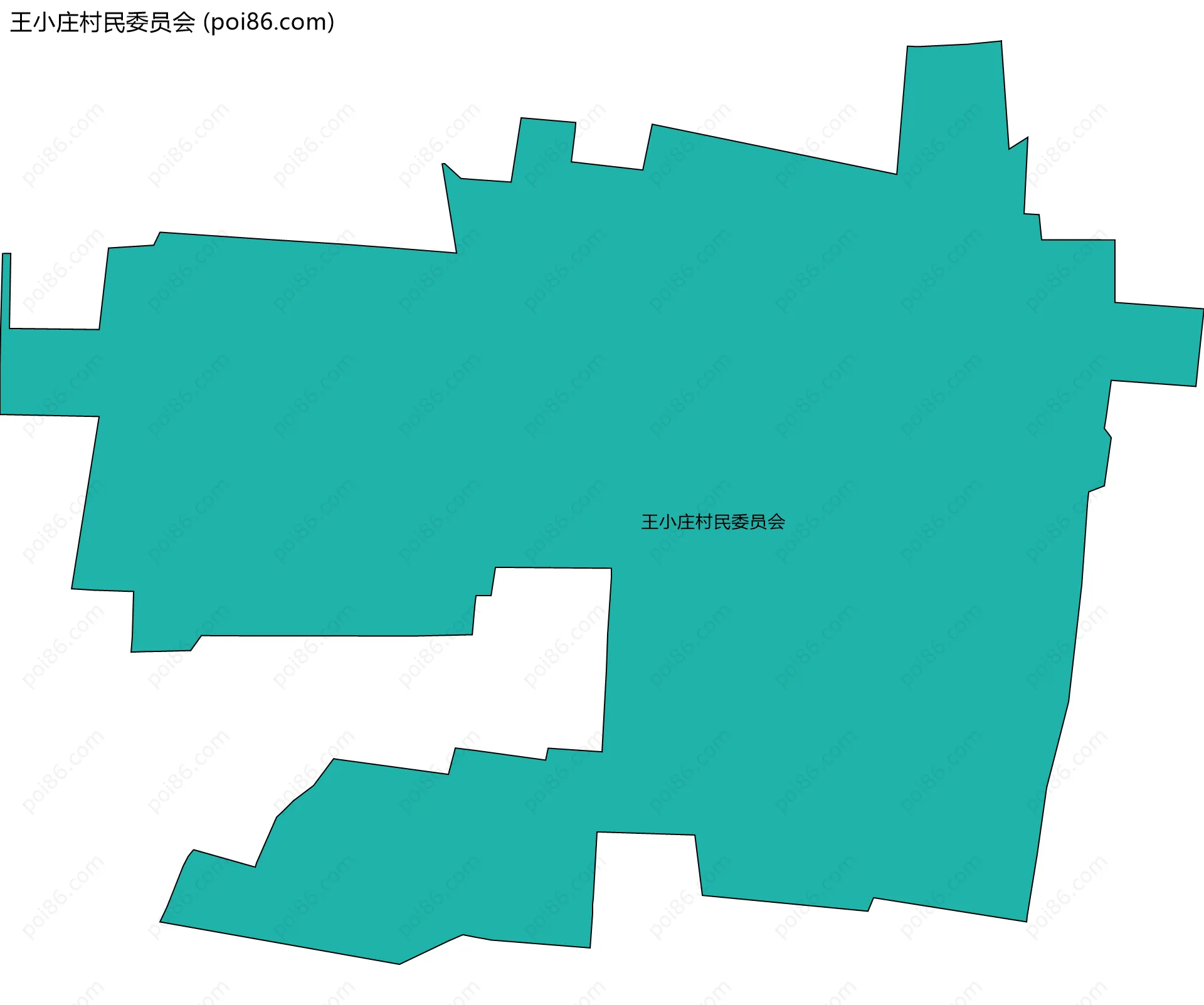 王小庄村民委员会边界地图