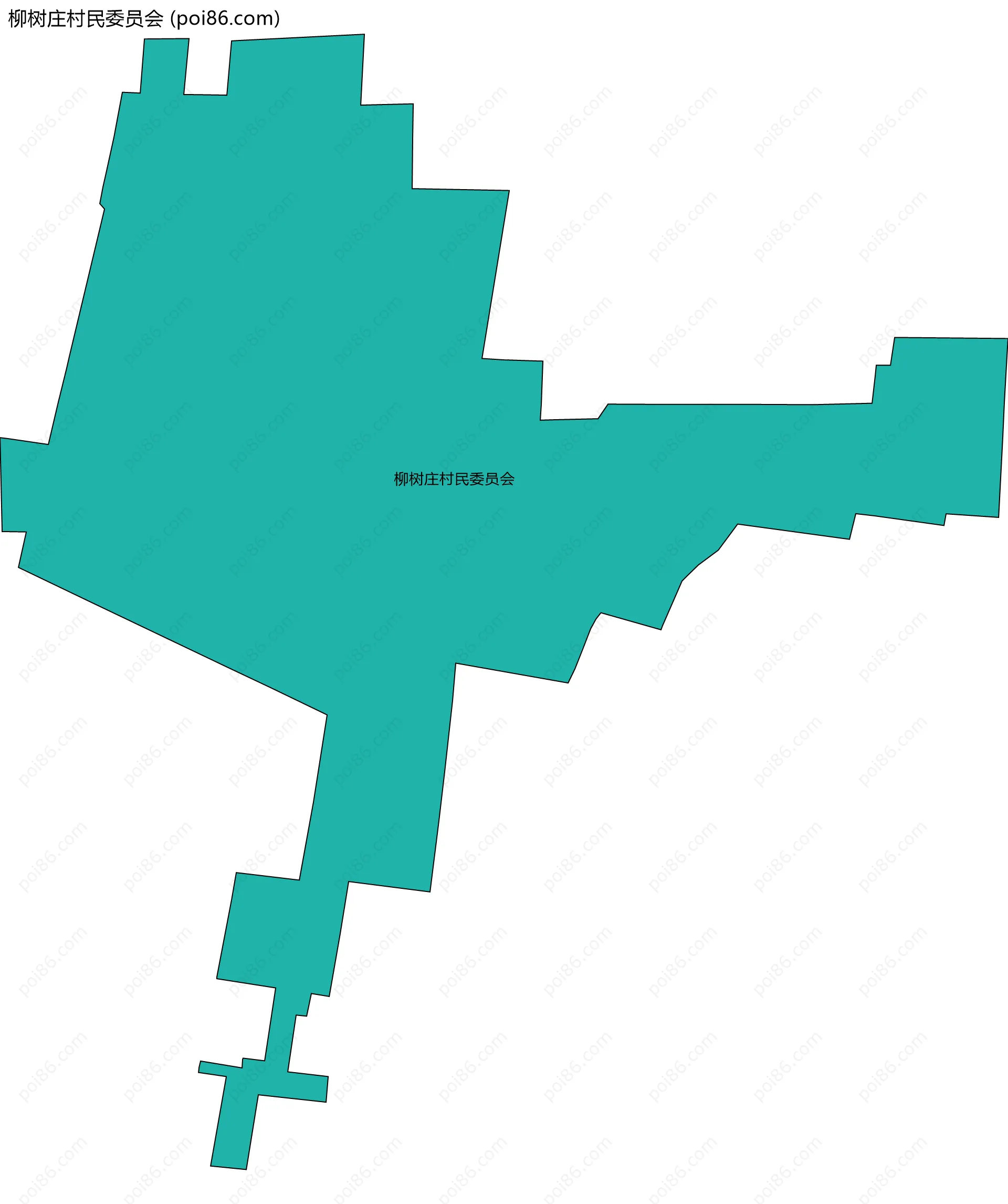 柳树庄村民委员会边界地图