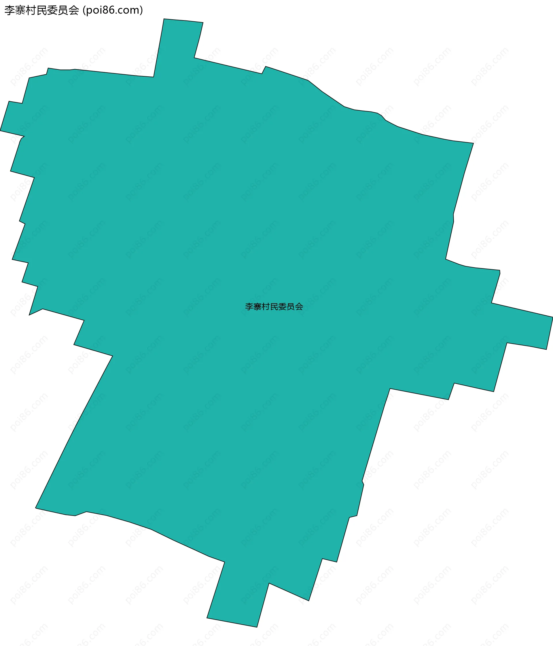 李寨村民委员会边界地图