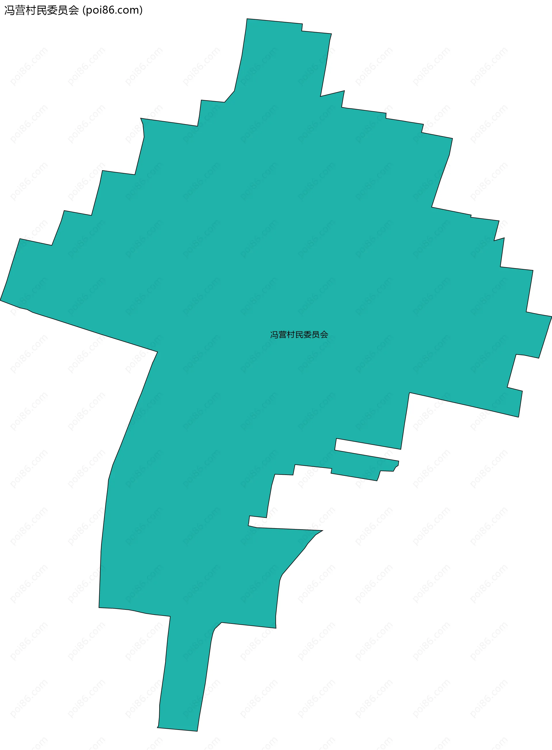 冯营村民委员会边界地图