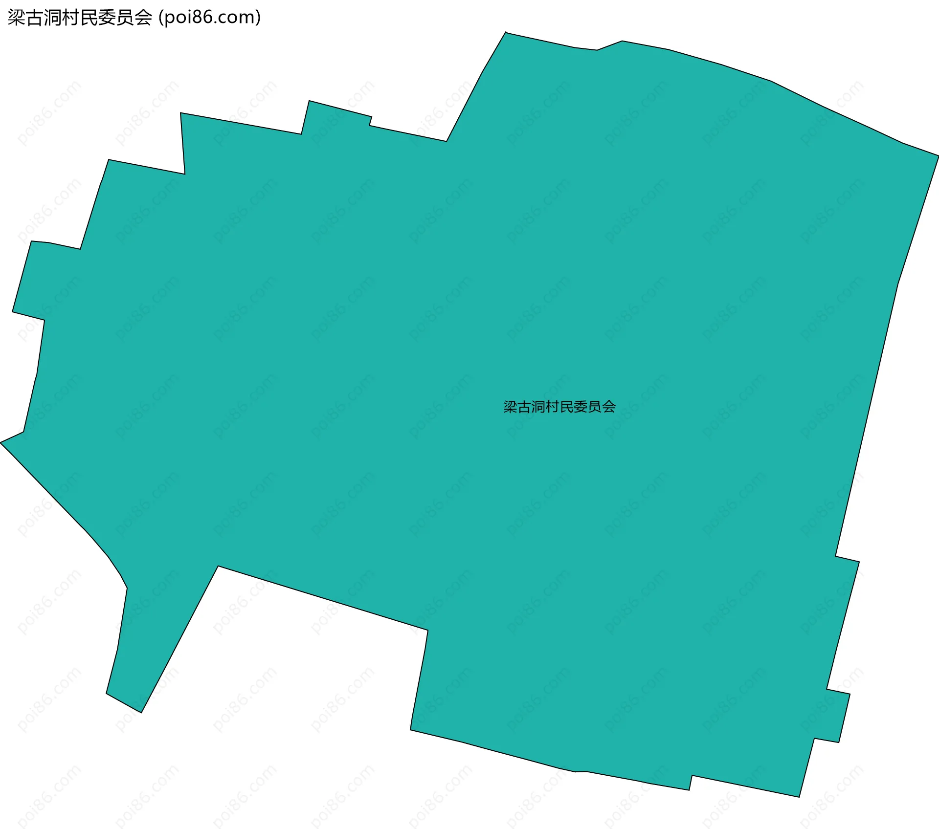 梁古洞村民委员会边界地图