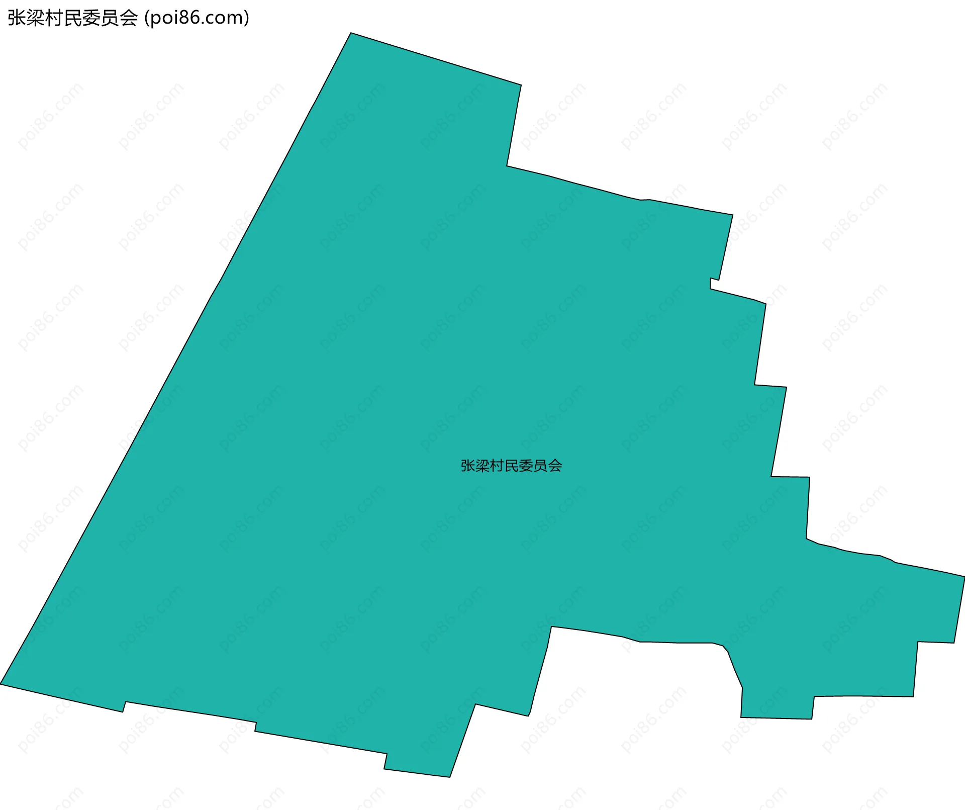 张梁村民委员会边界地图