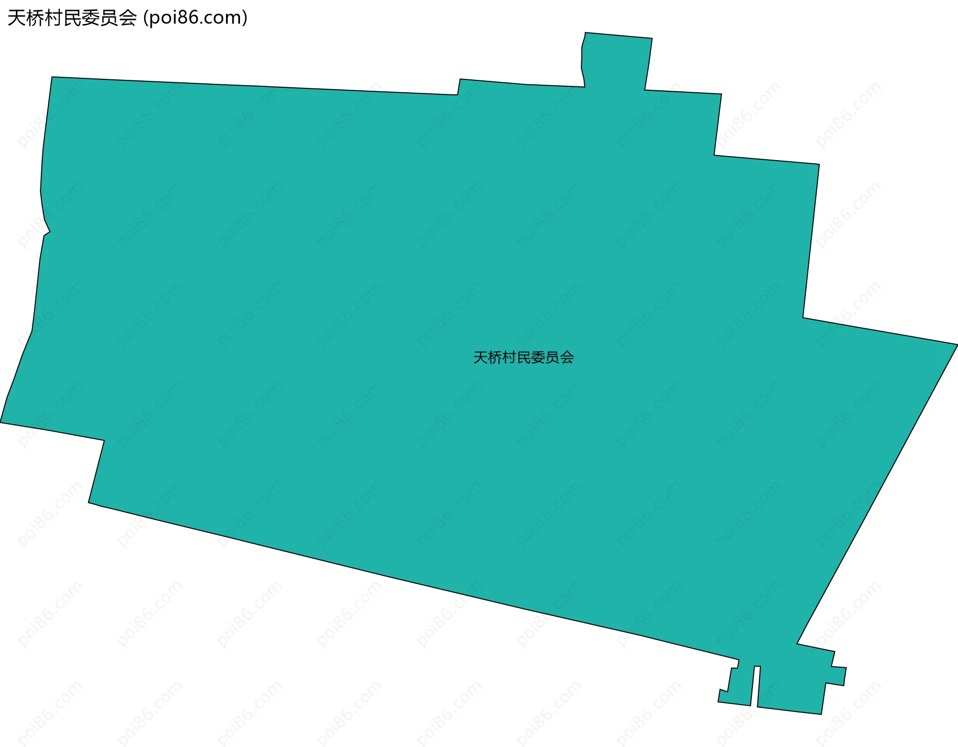 天桥村民委员会边界地图