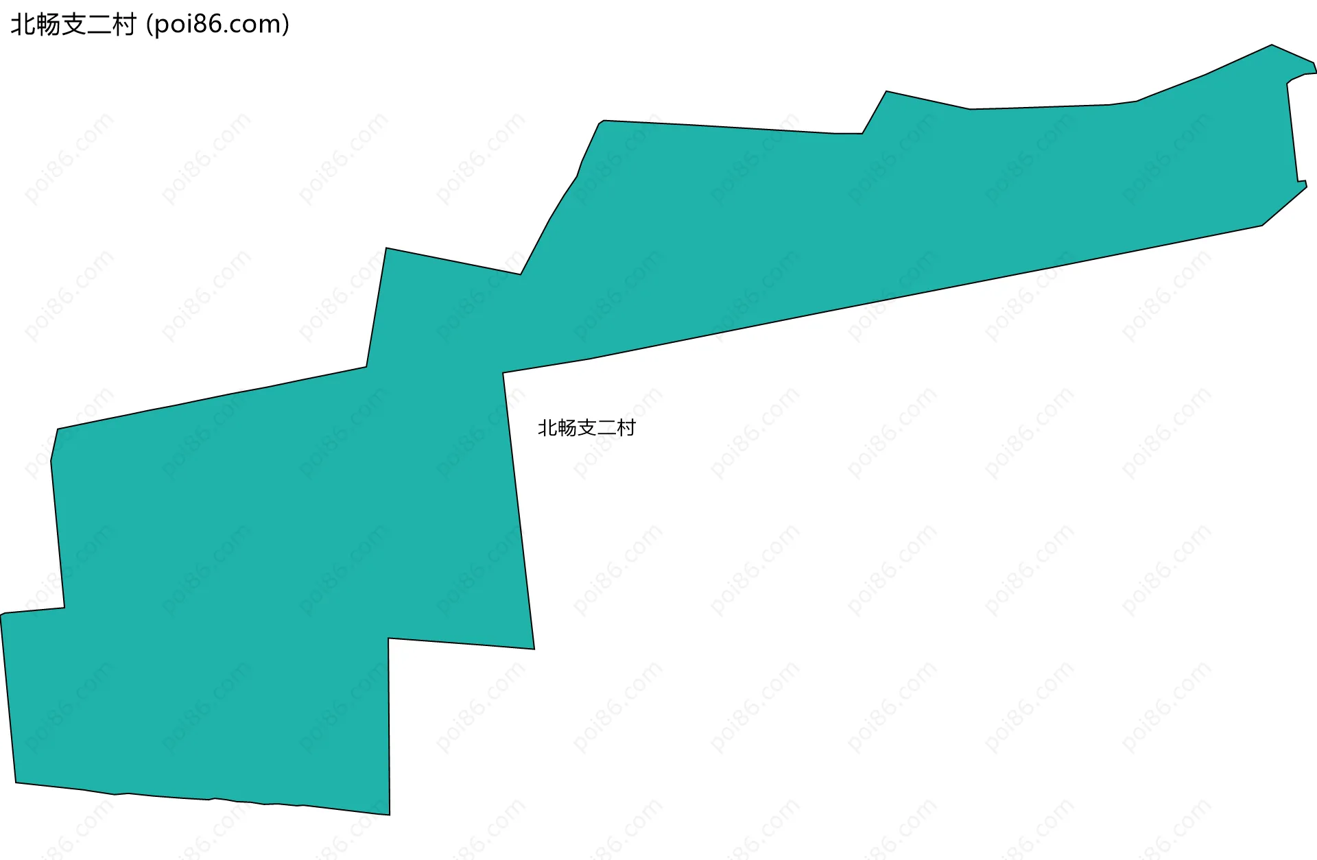 北畅支二村边界地图