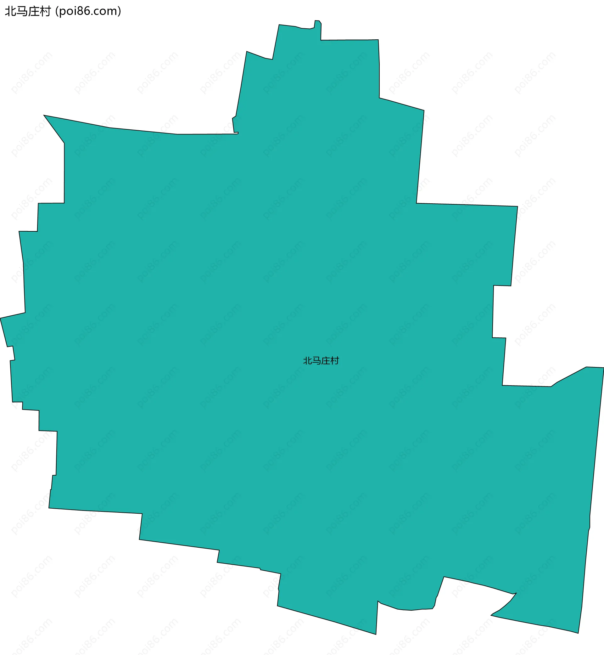 北马庄村边界地图