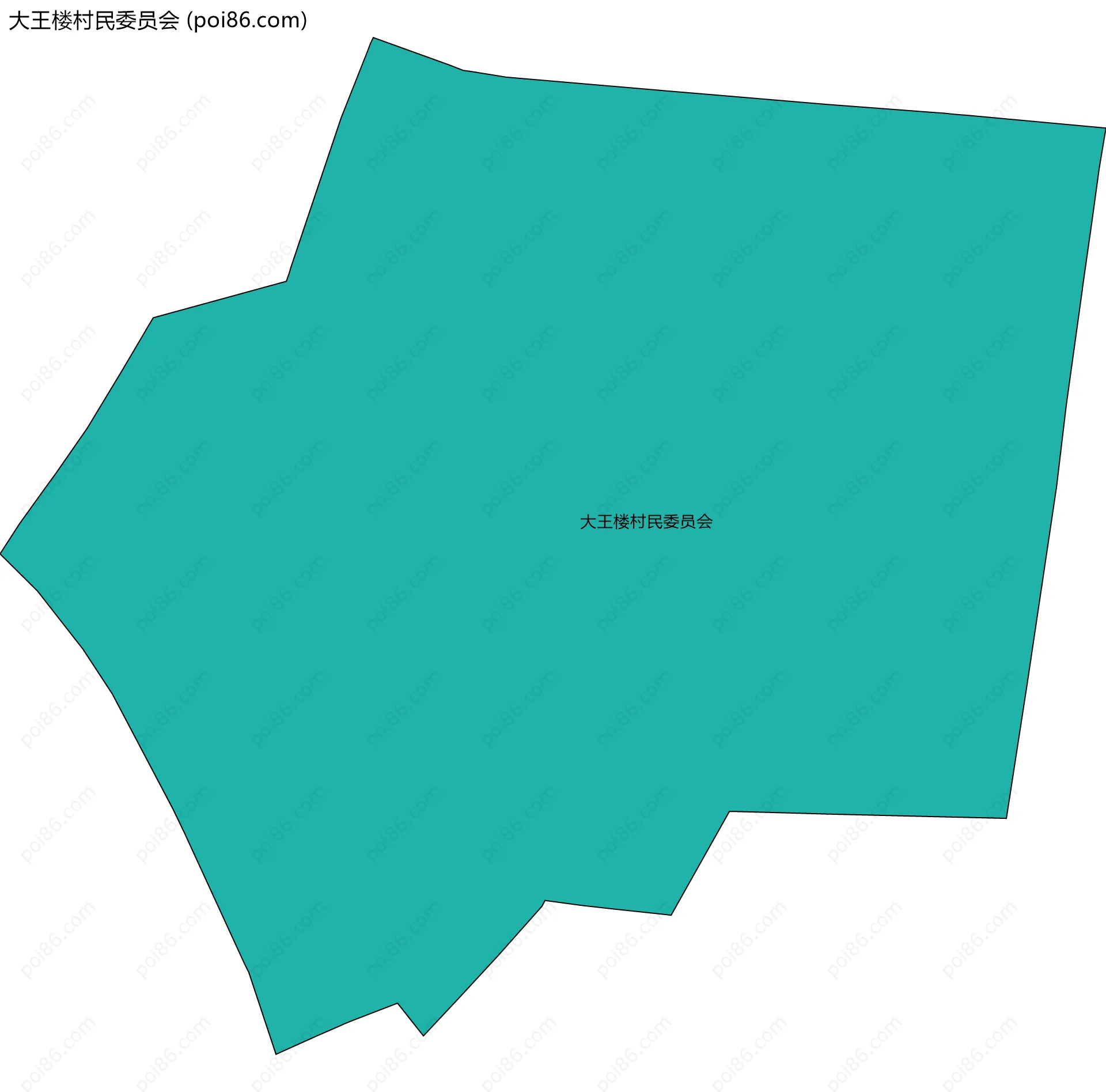 大王楼村民委员会边界地图