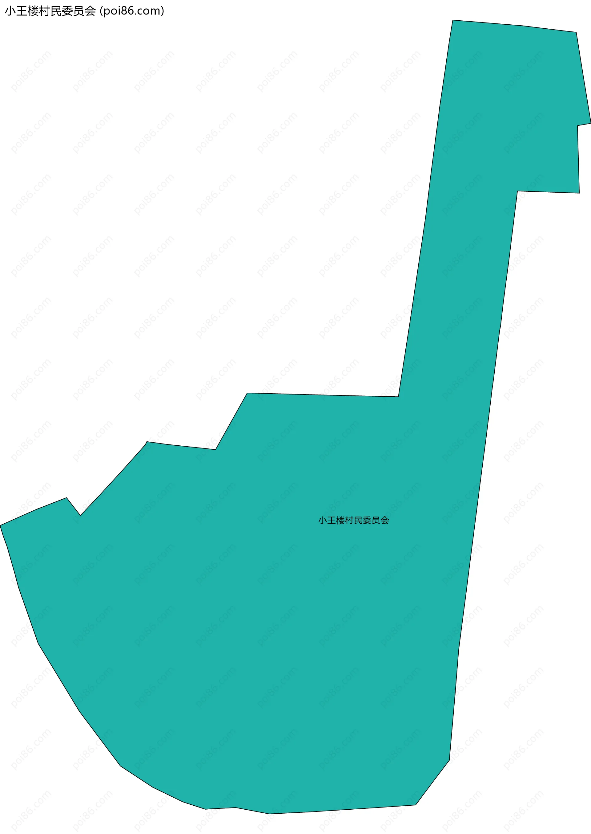 小王楼村民委员会边界地图
