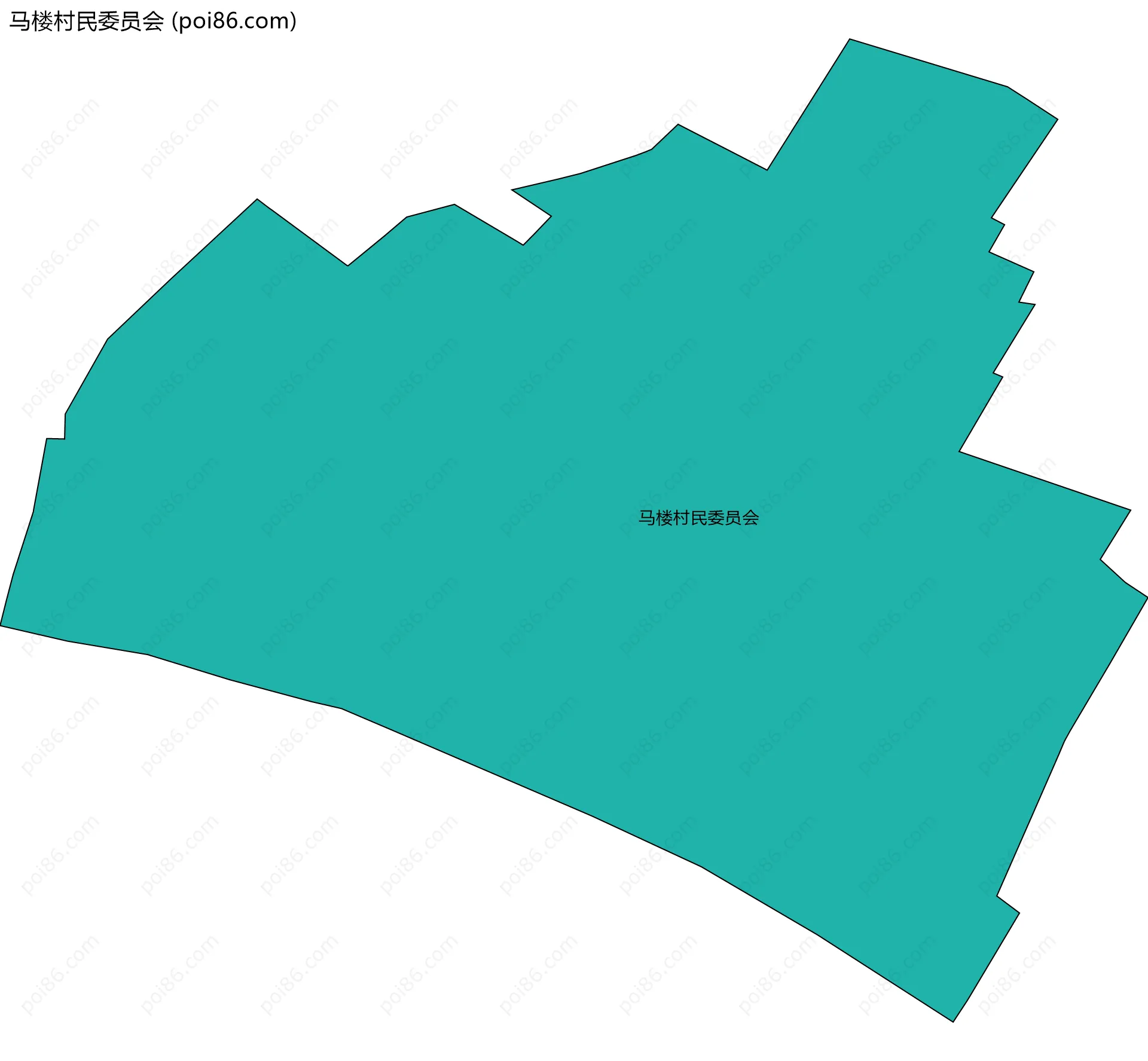 马楼村民委员会边界地图