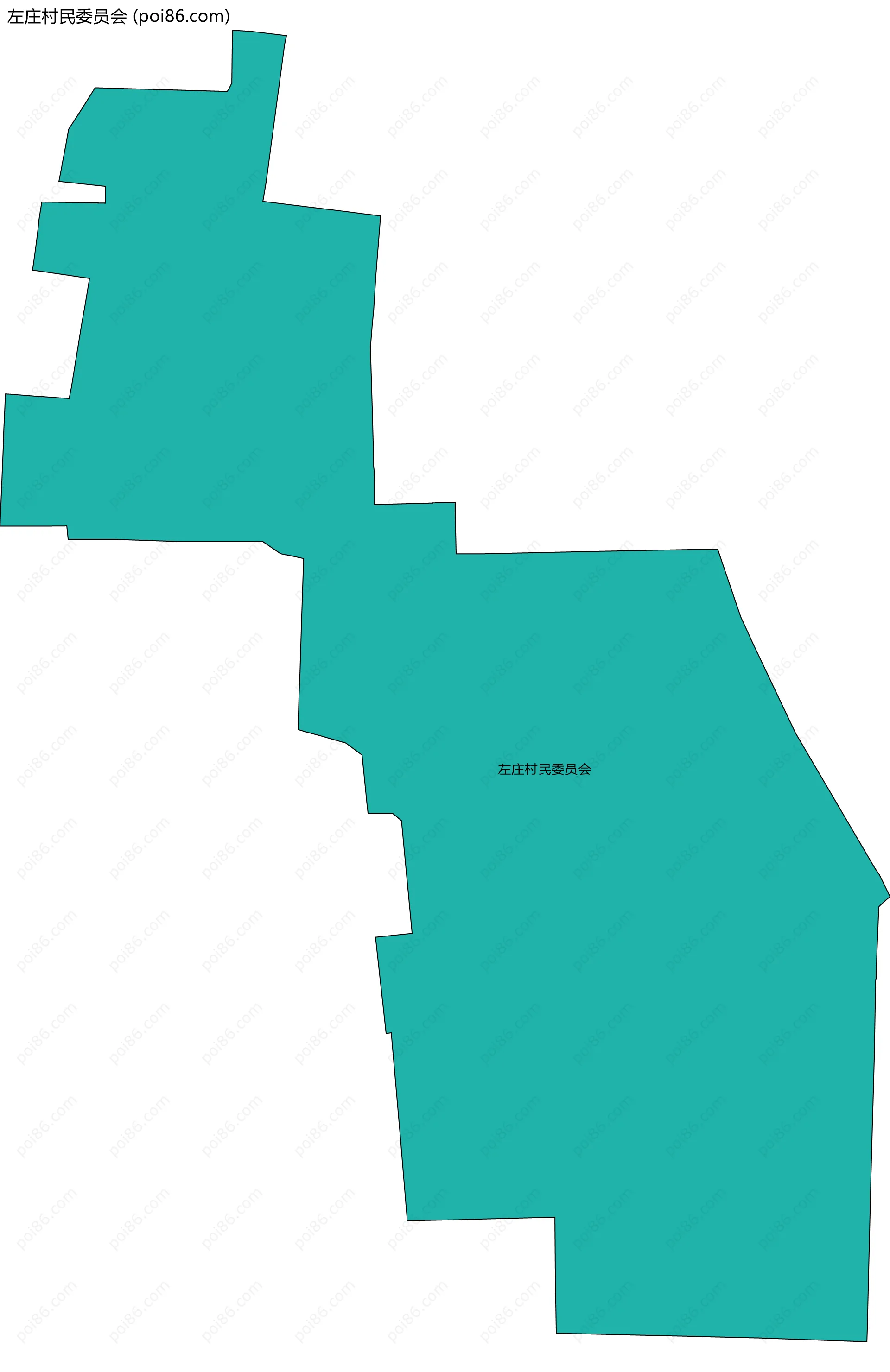 左庄村民委员会边界地图