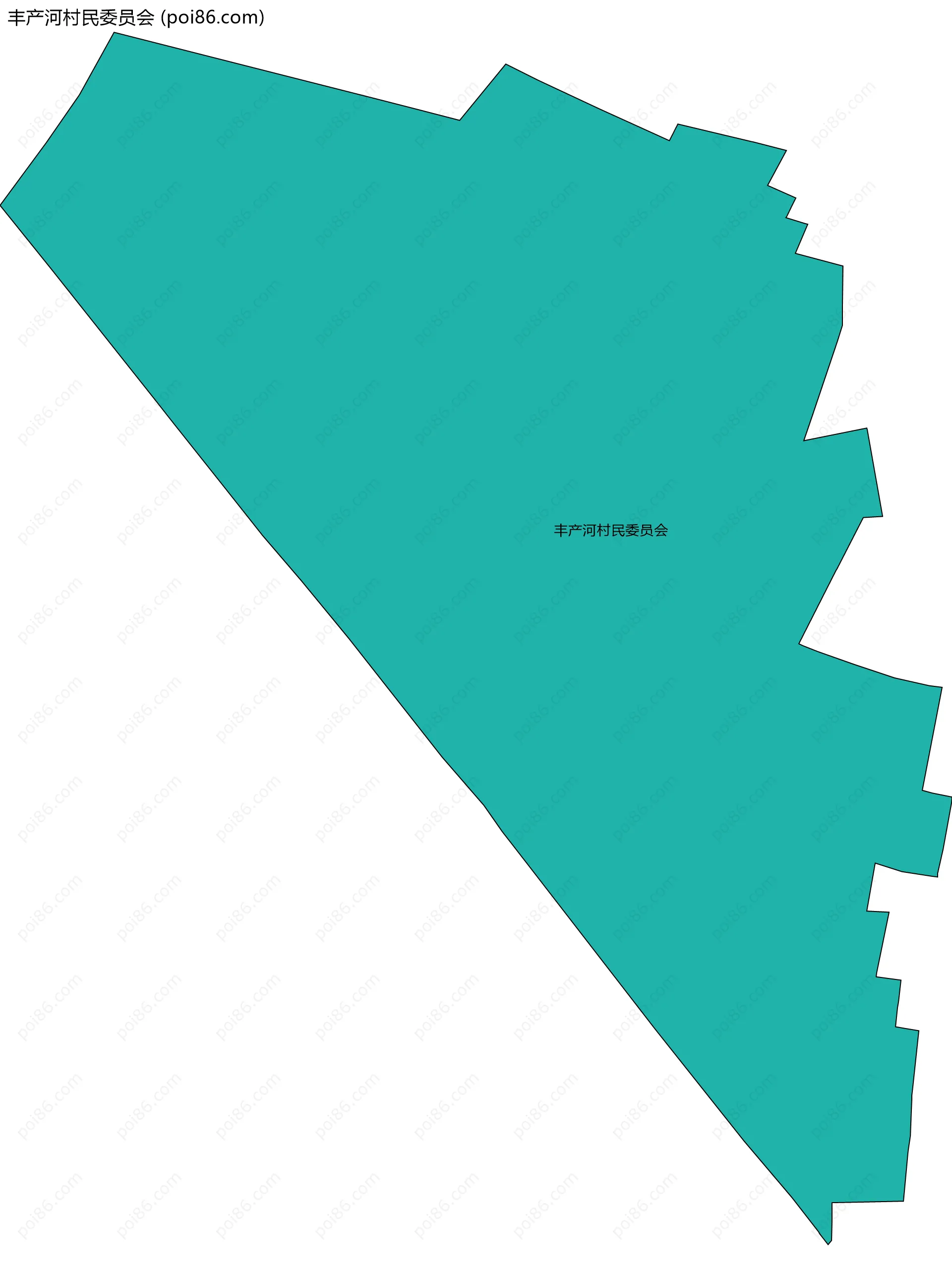 丰产河村民委员会边界地图