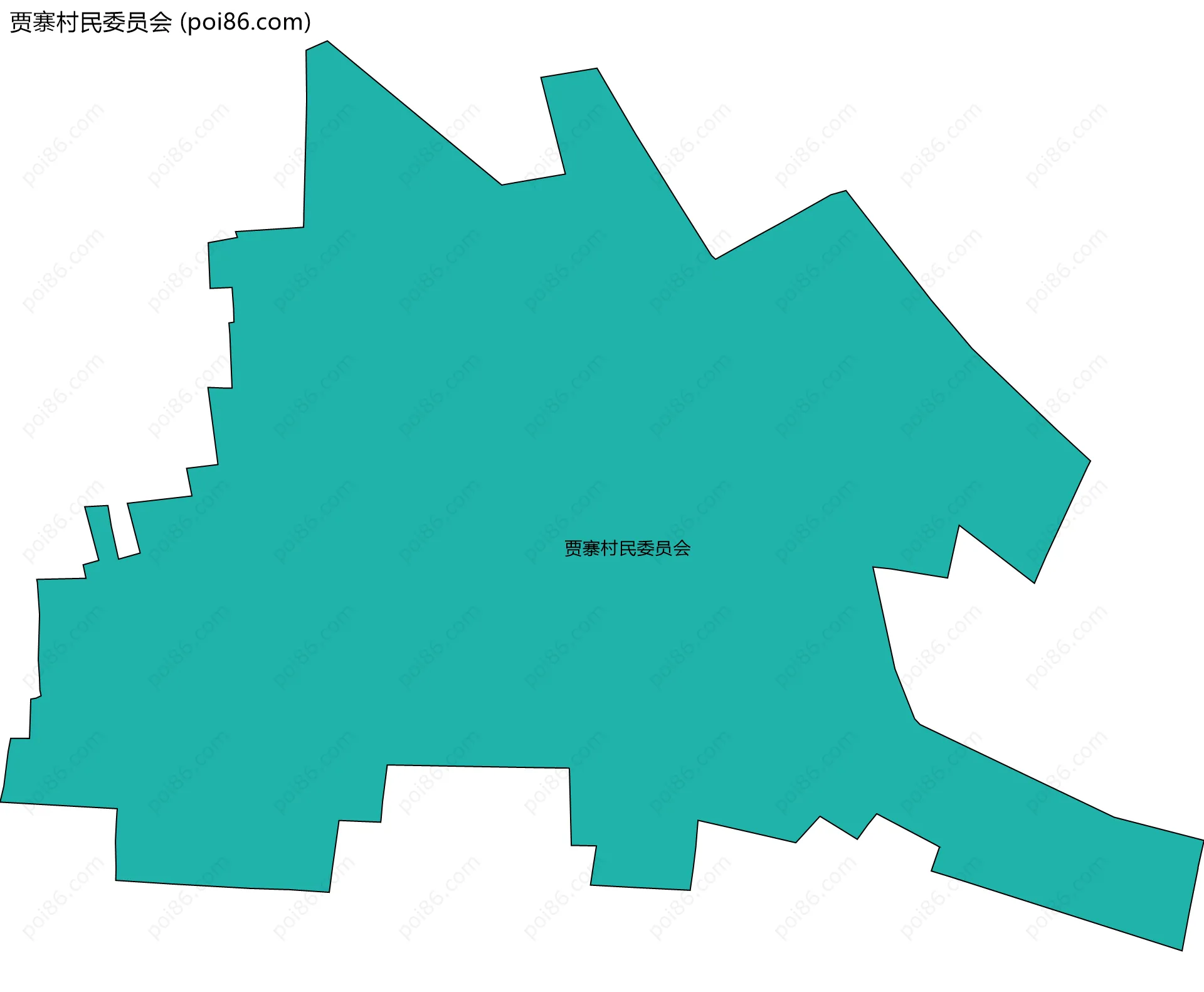 贾寨村民委员会边界地图