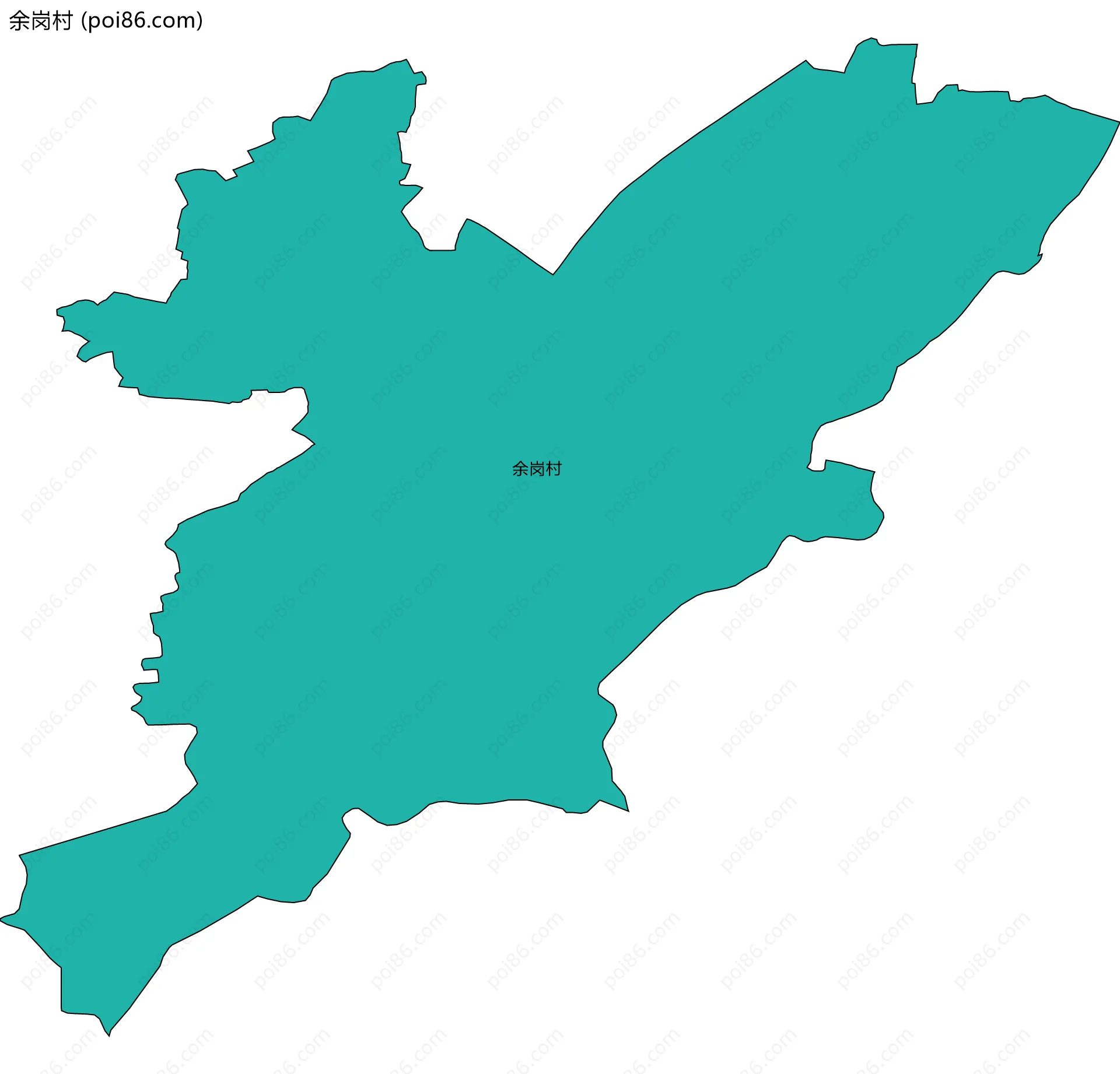 余岗村边界地图