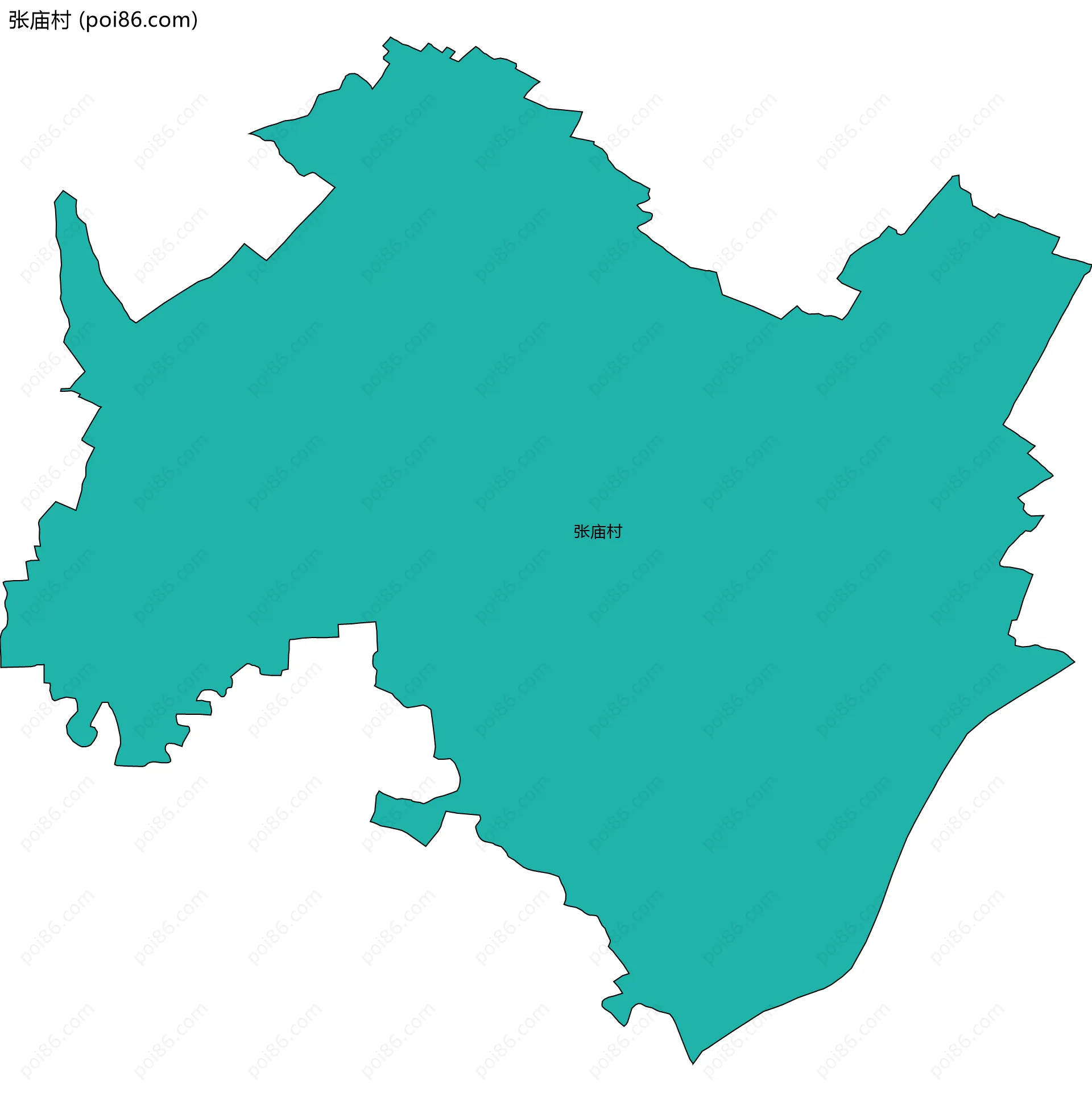 张庙村边界地图