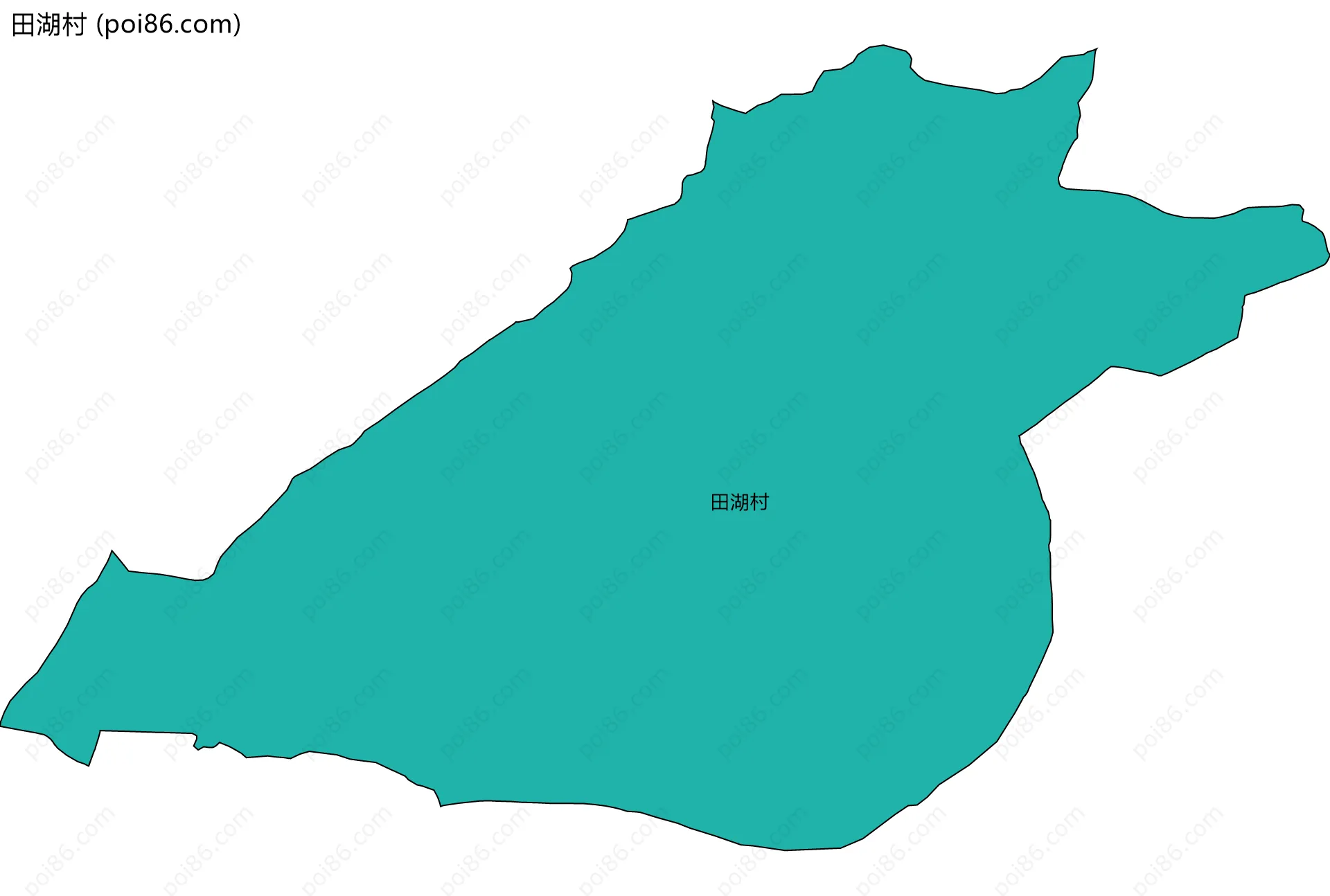 田湖村边界地图