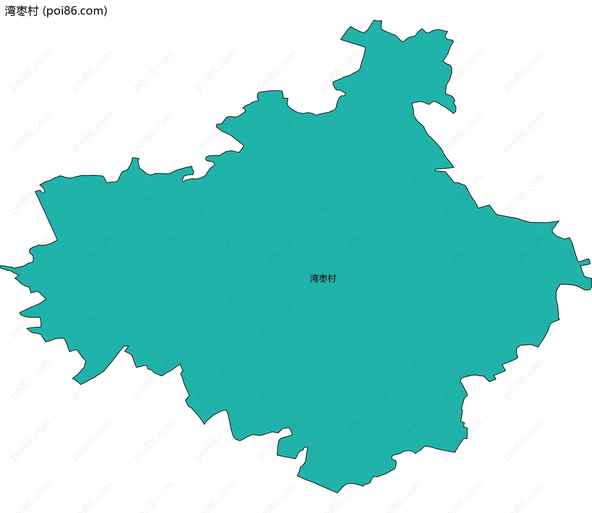 湾枣村边界地图