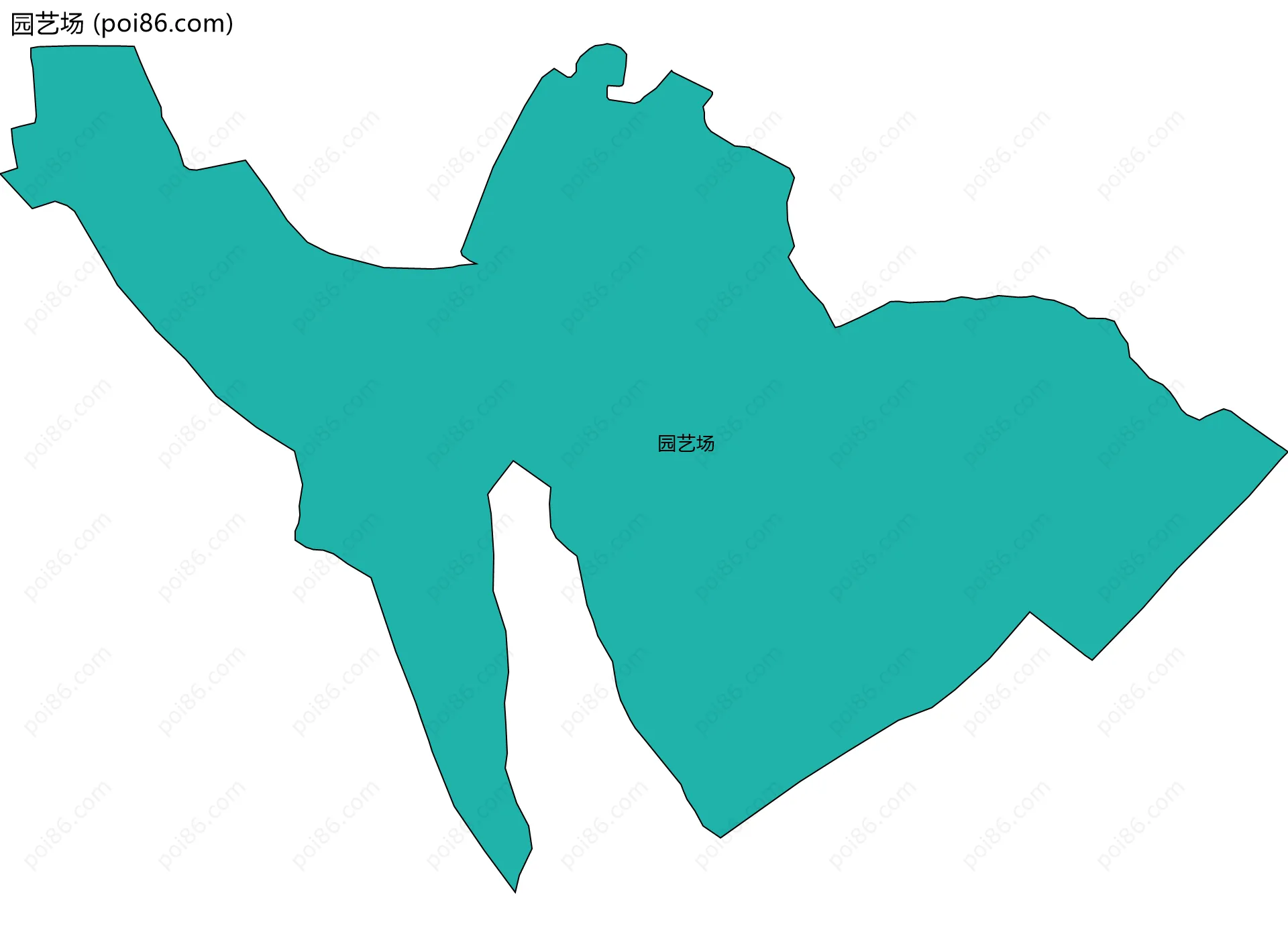 园艺场边界地图