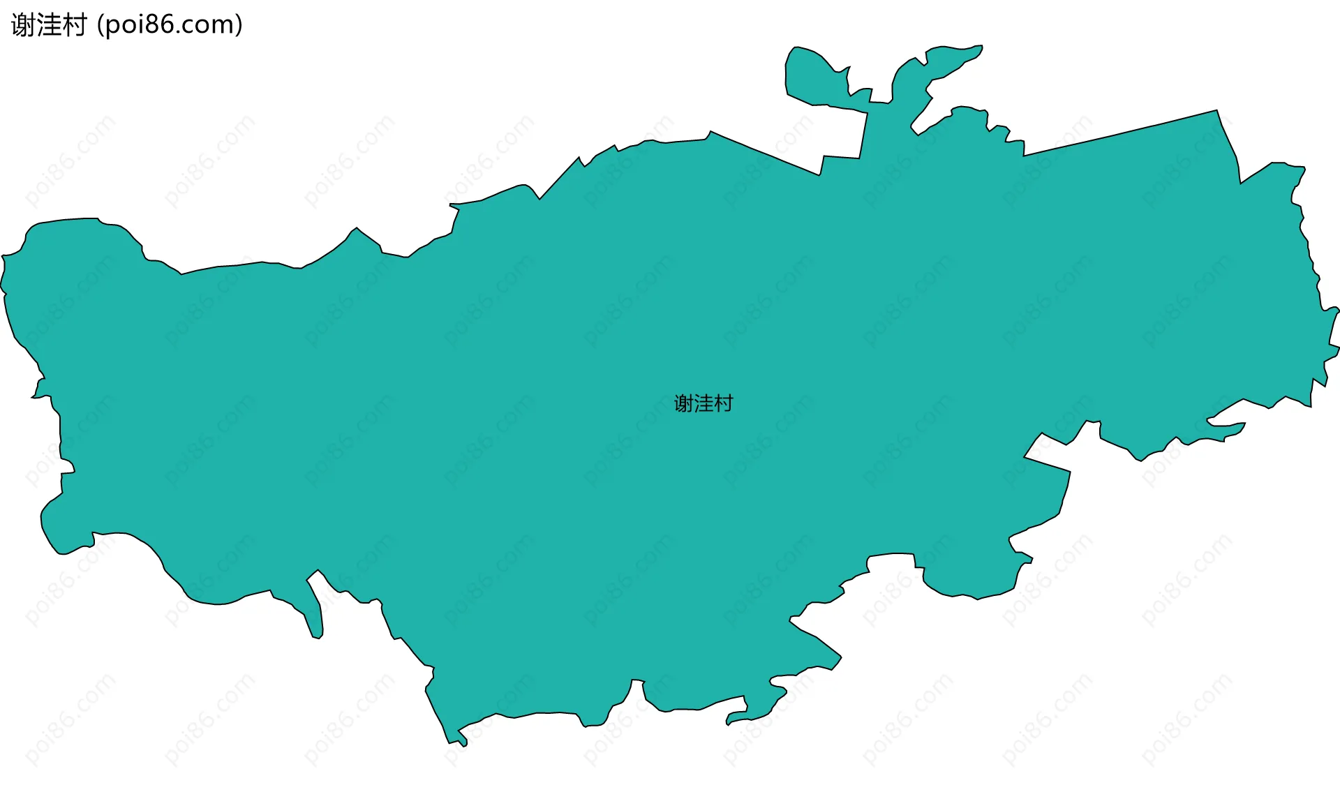 谢洼村边界地图