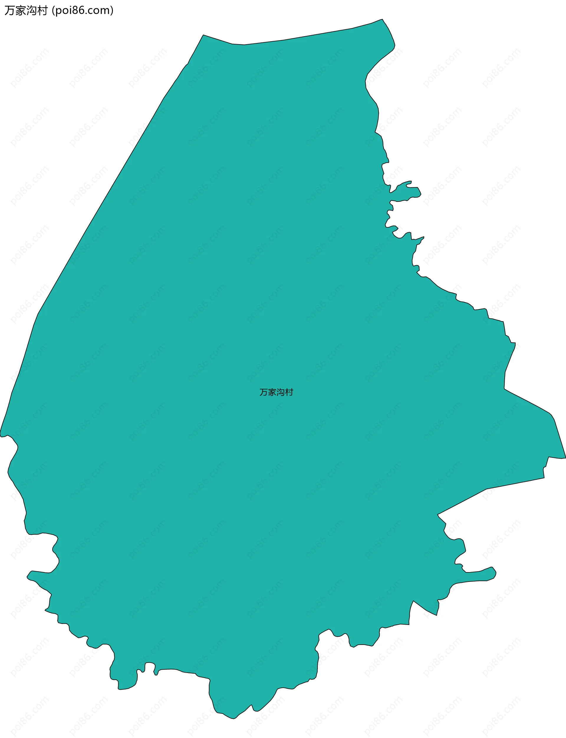 万家沟村边界地图