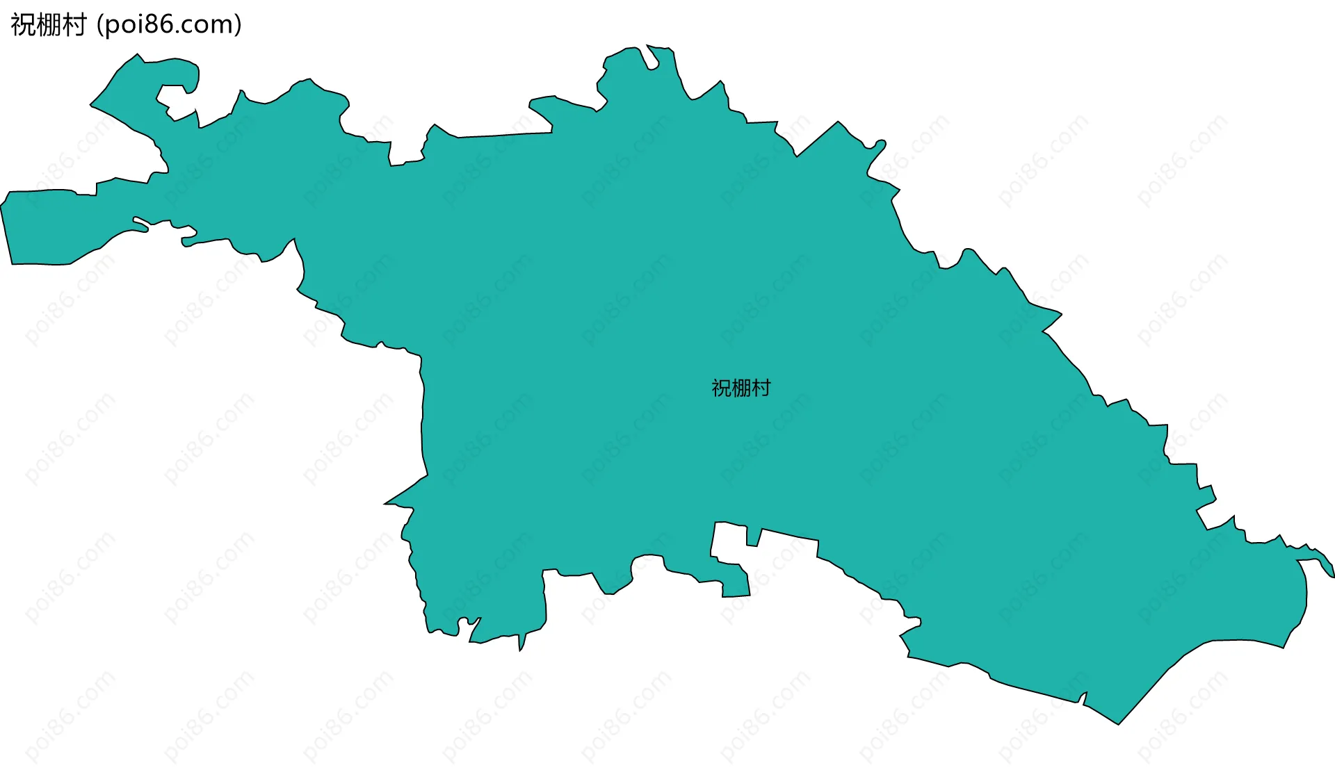 祝棚村边界地图