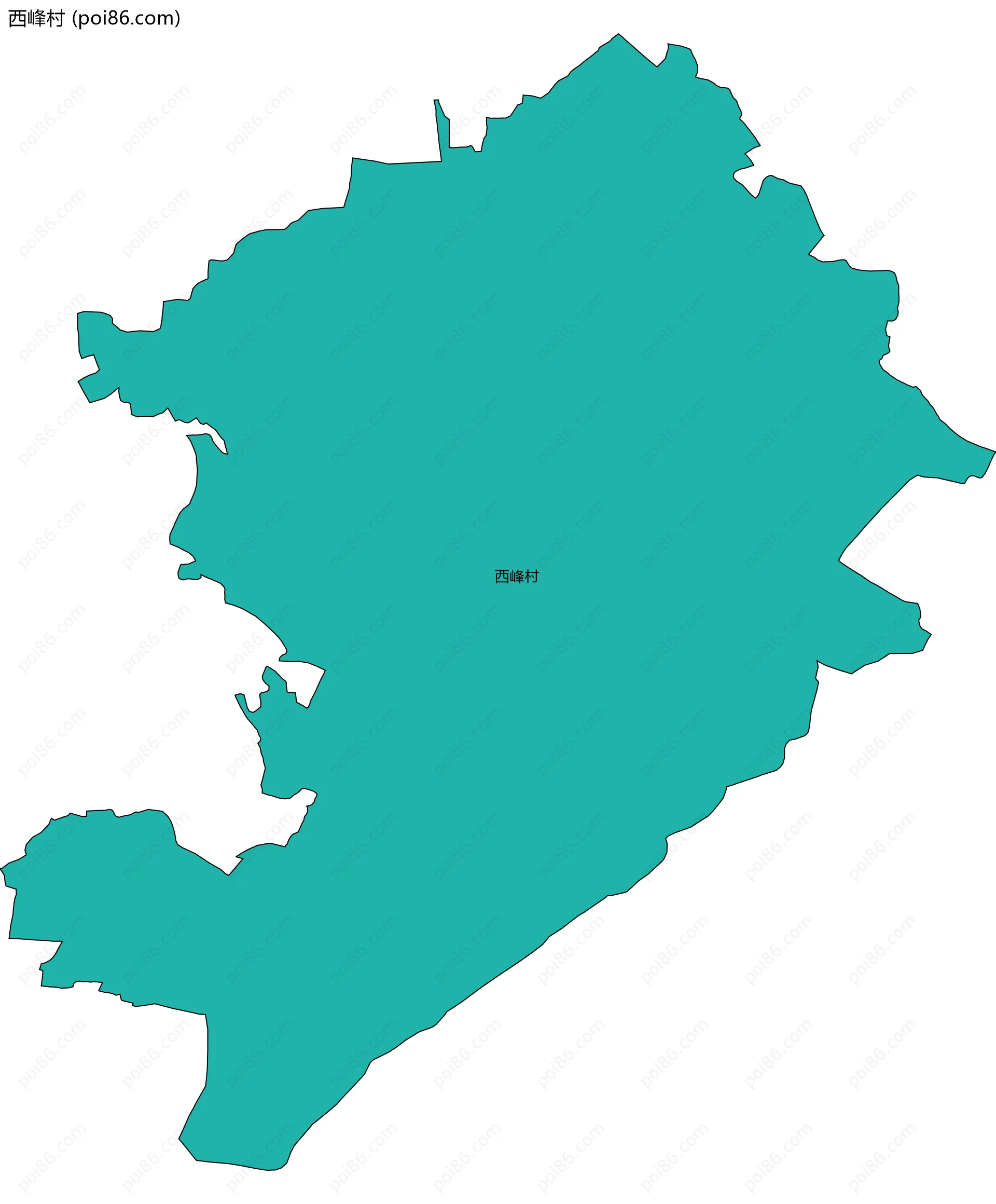 西峰村边界地图