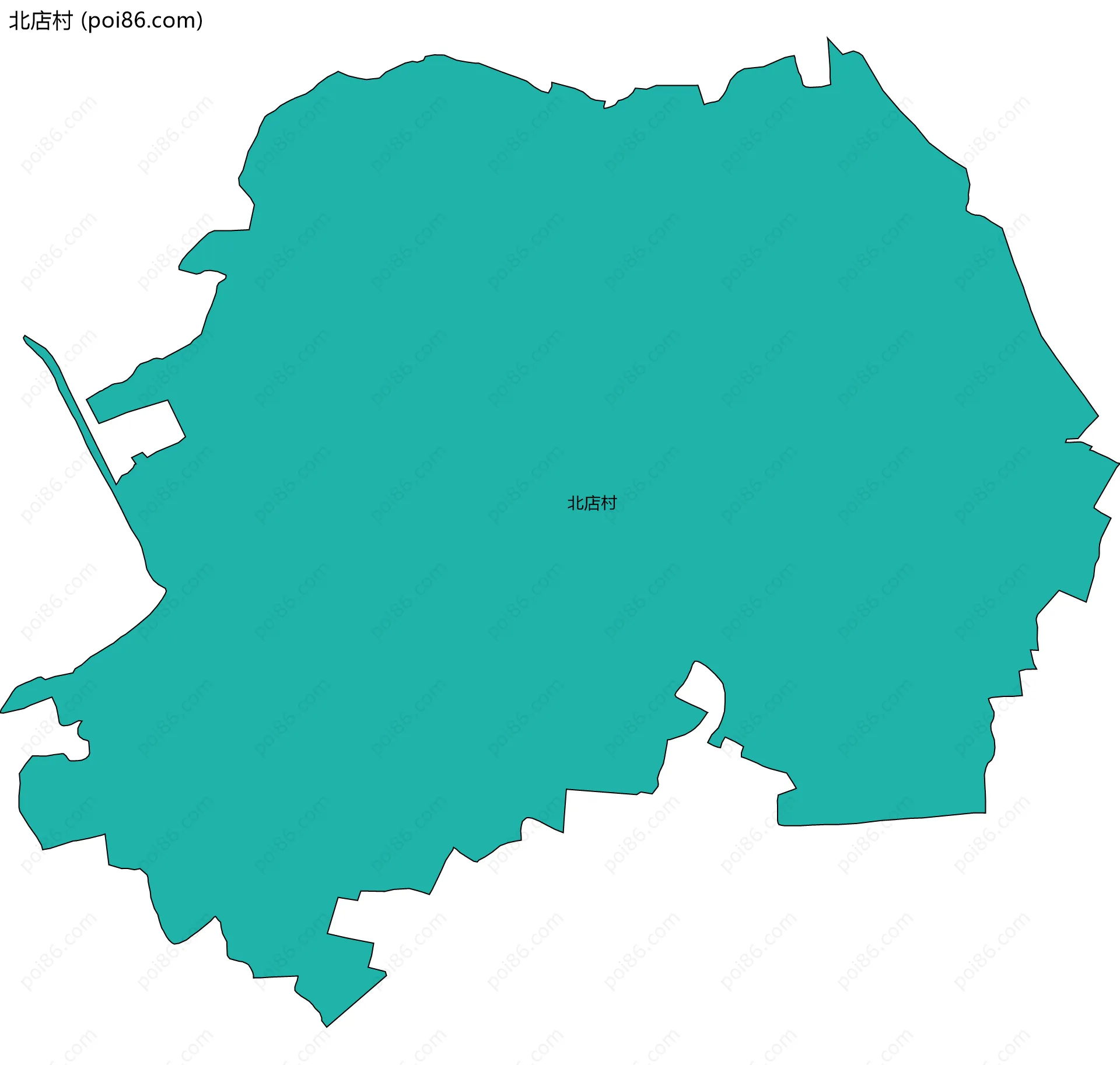 北店村边界地图