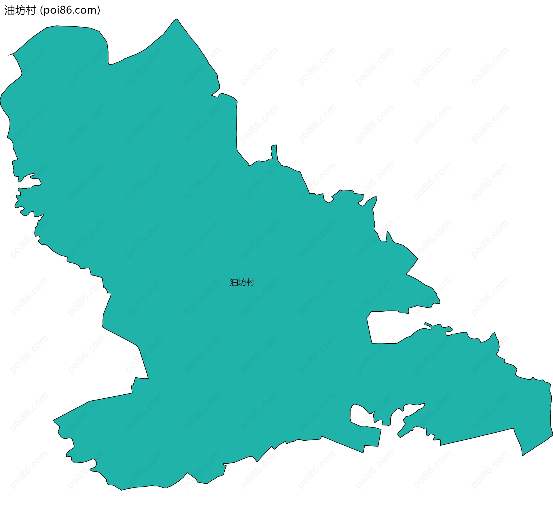 油坊村边界地图