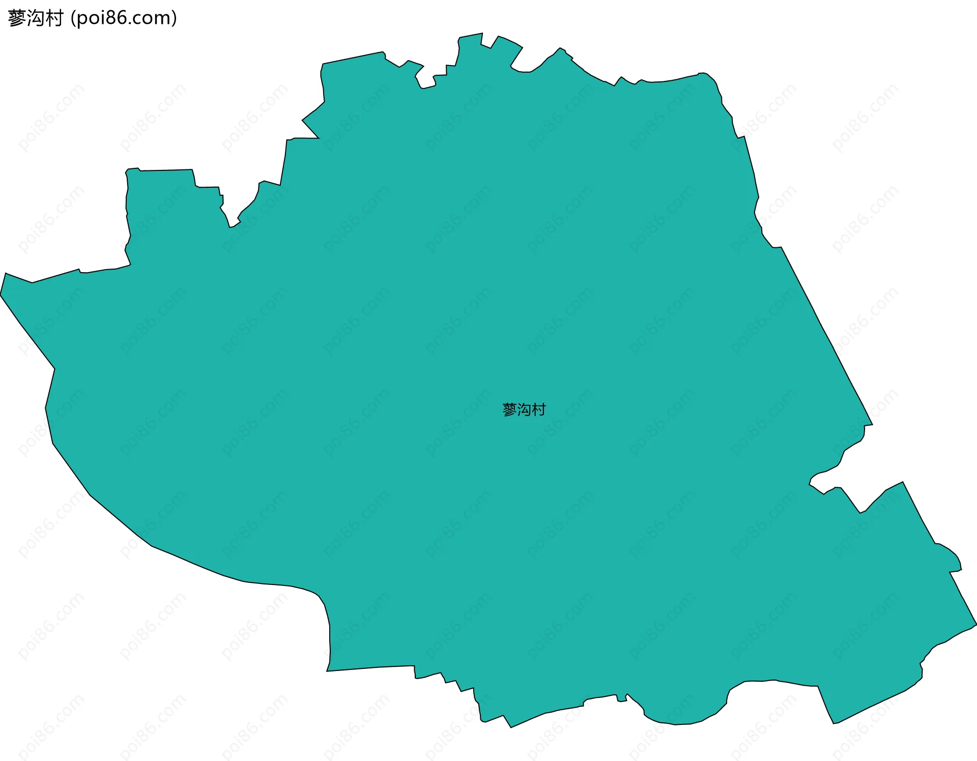 蓼沟村边界地图