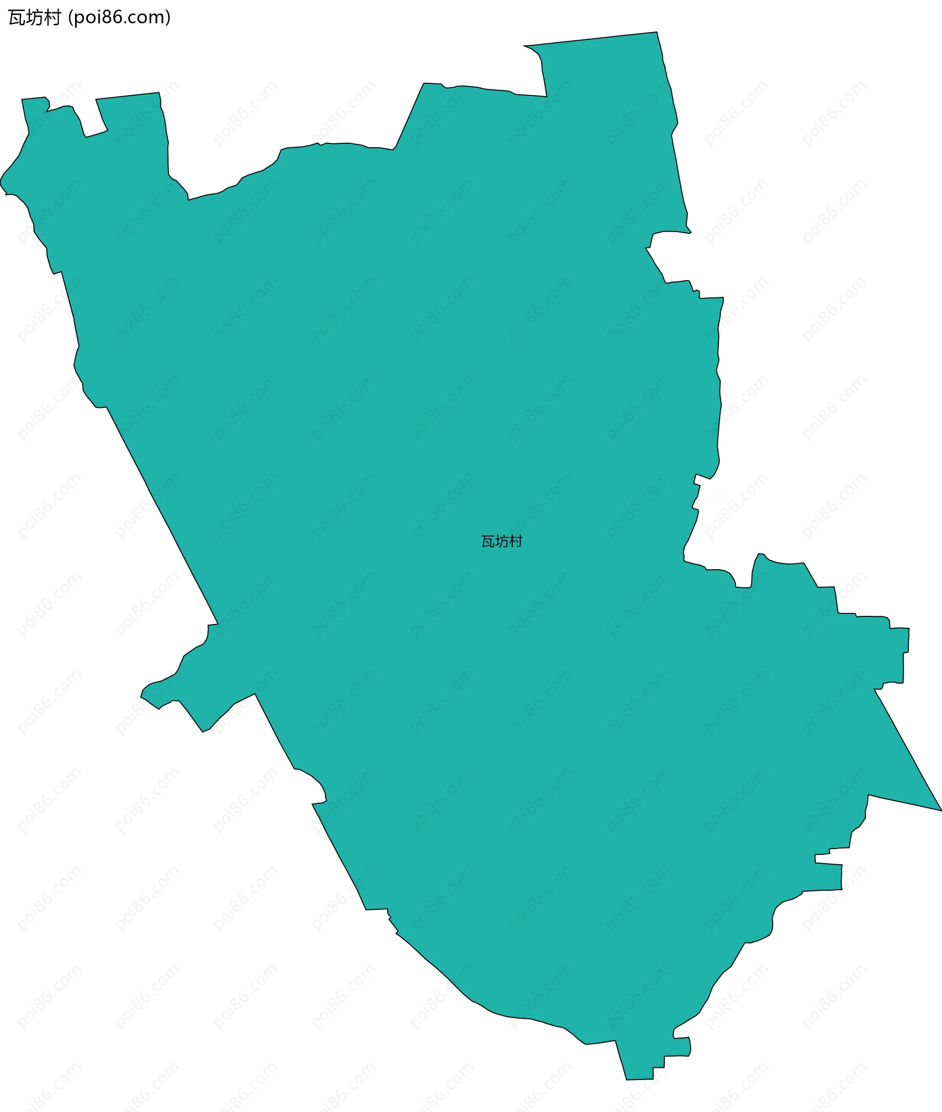 瓦坊村边界地图