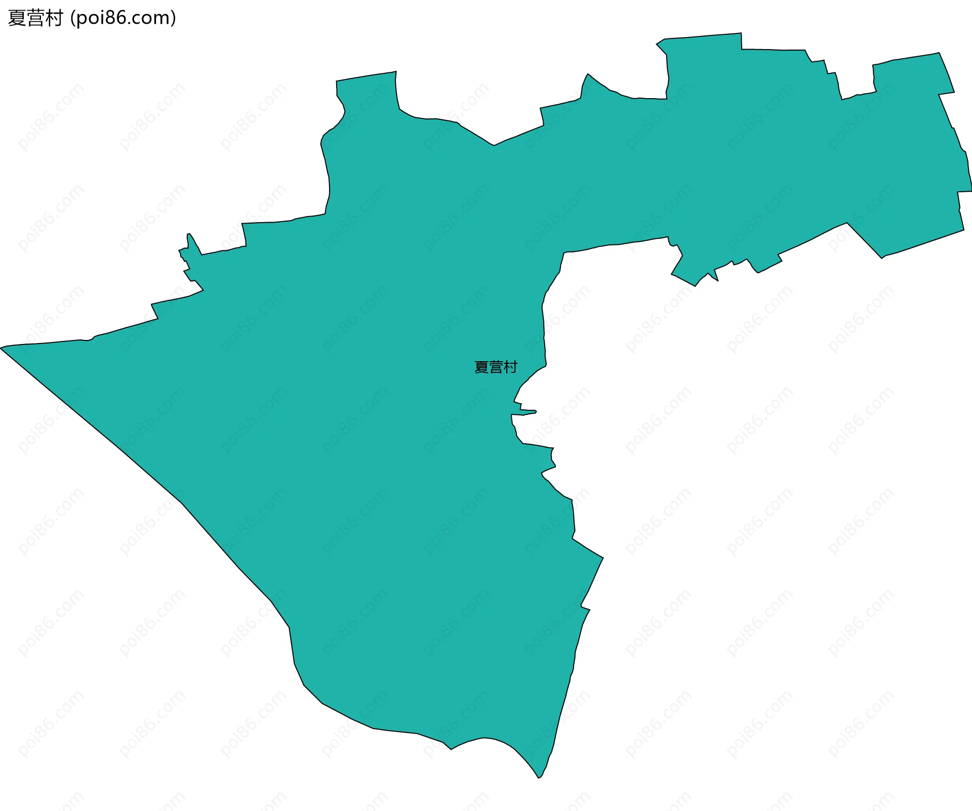 夏营村边界地图