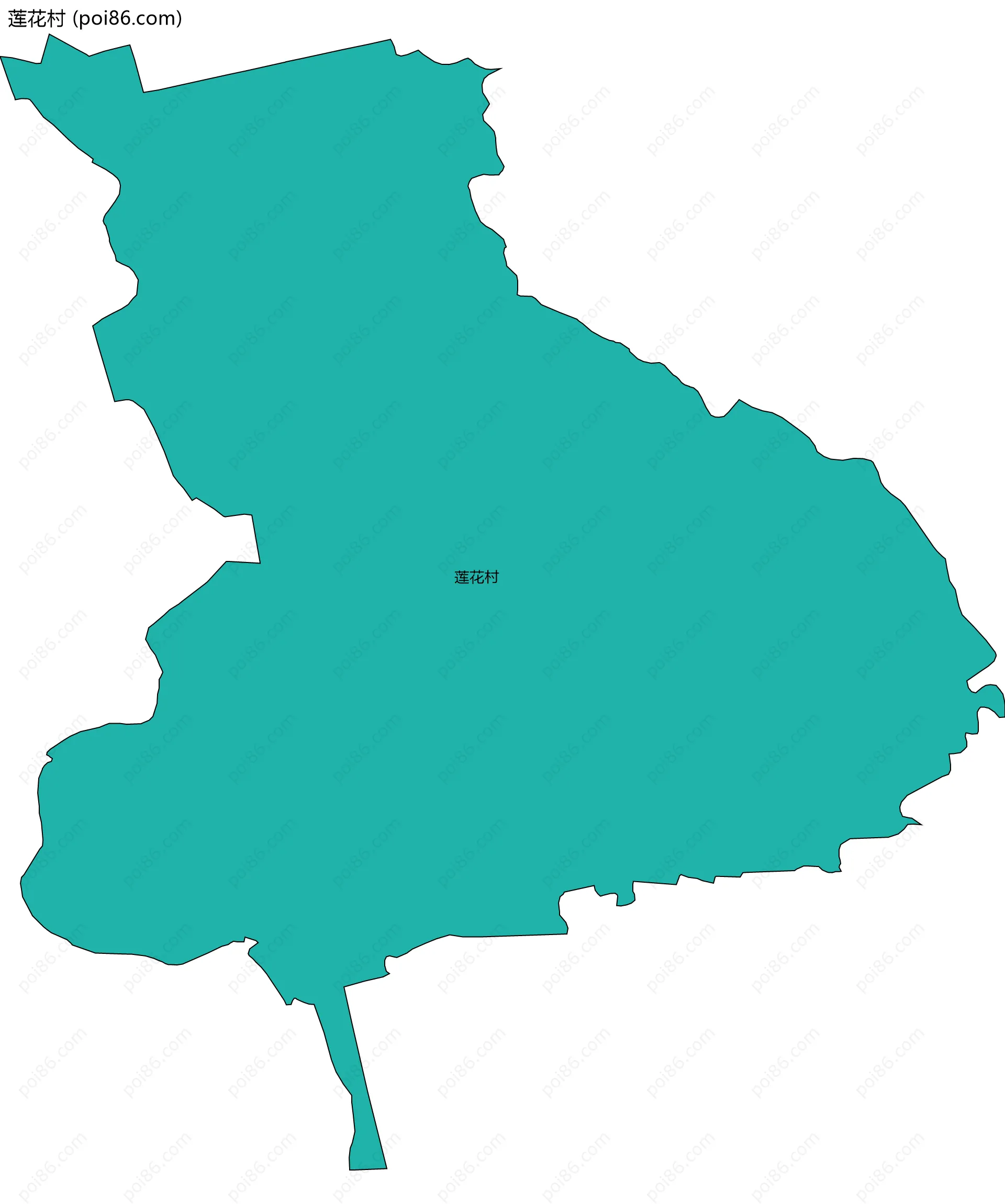 莲花村边界地图