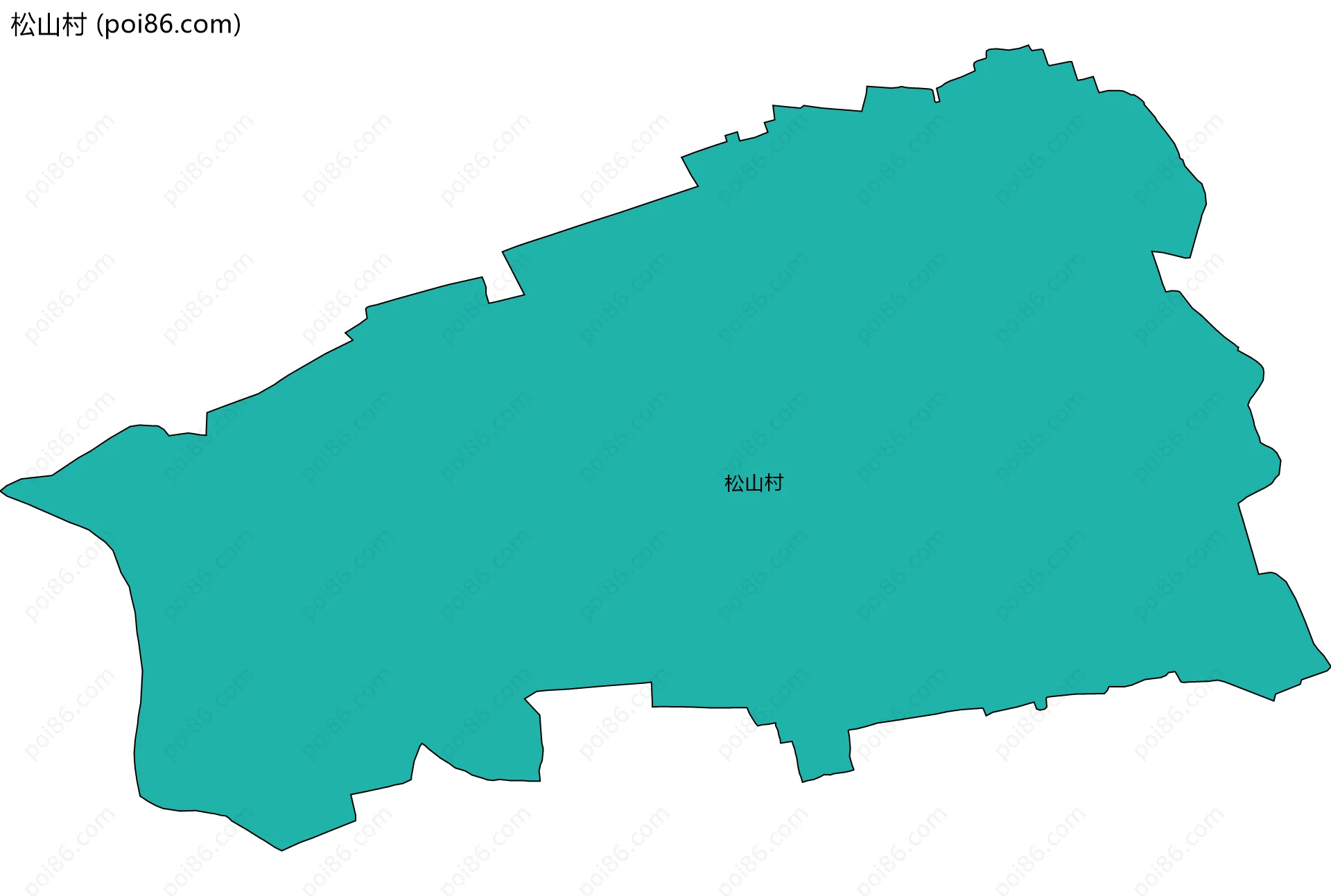 松山村边界地图