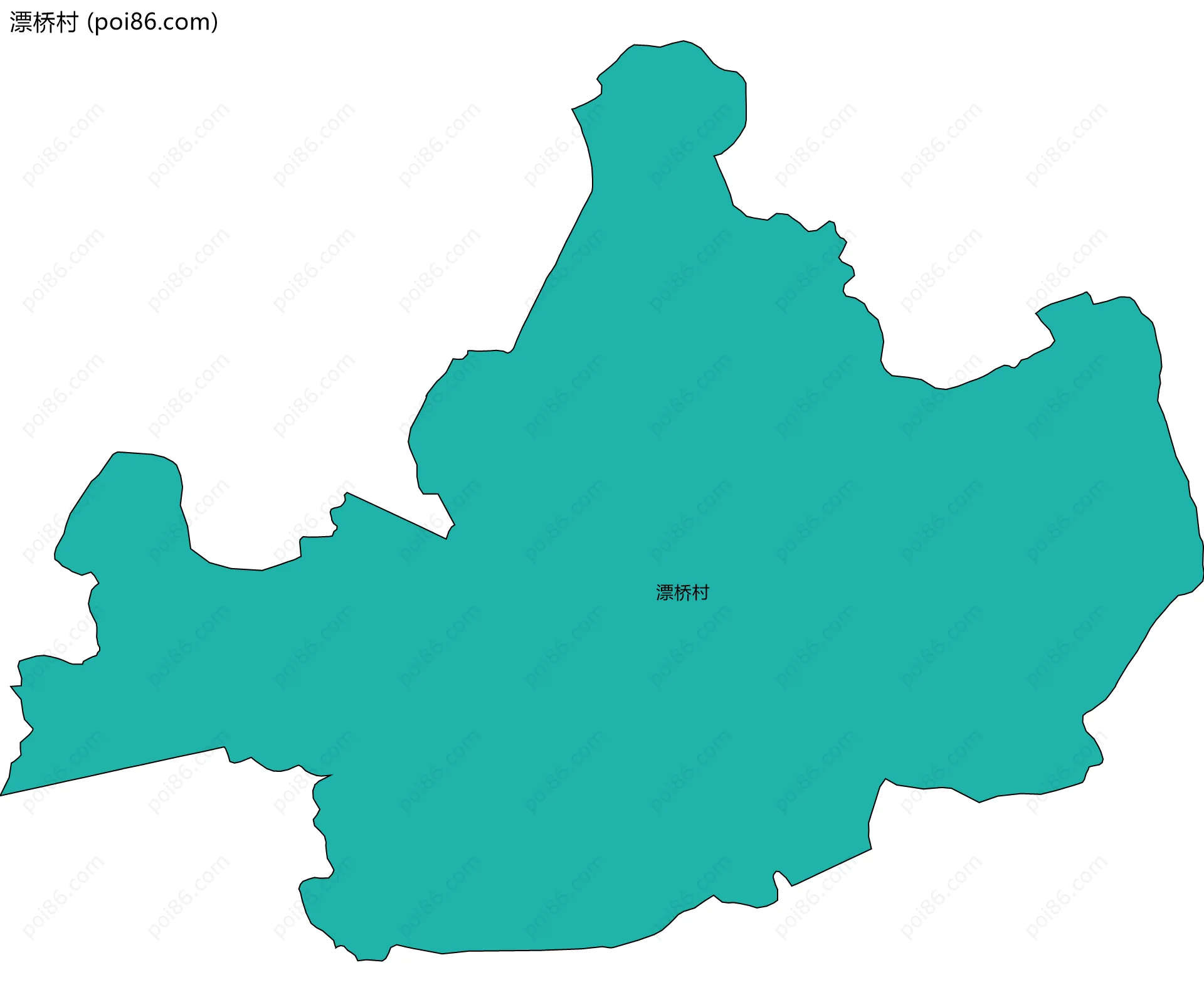 漂桥村边界地图