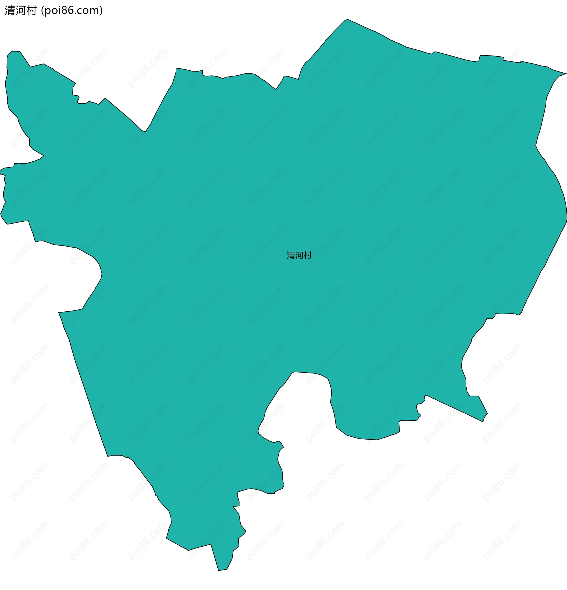 清河村边界地图