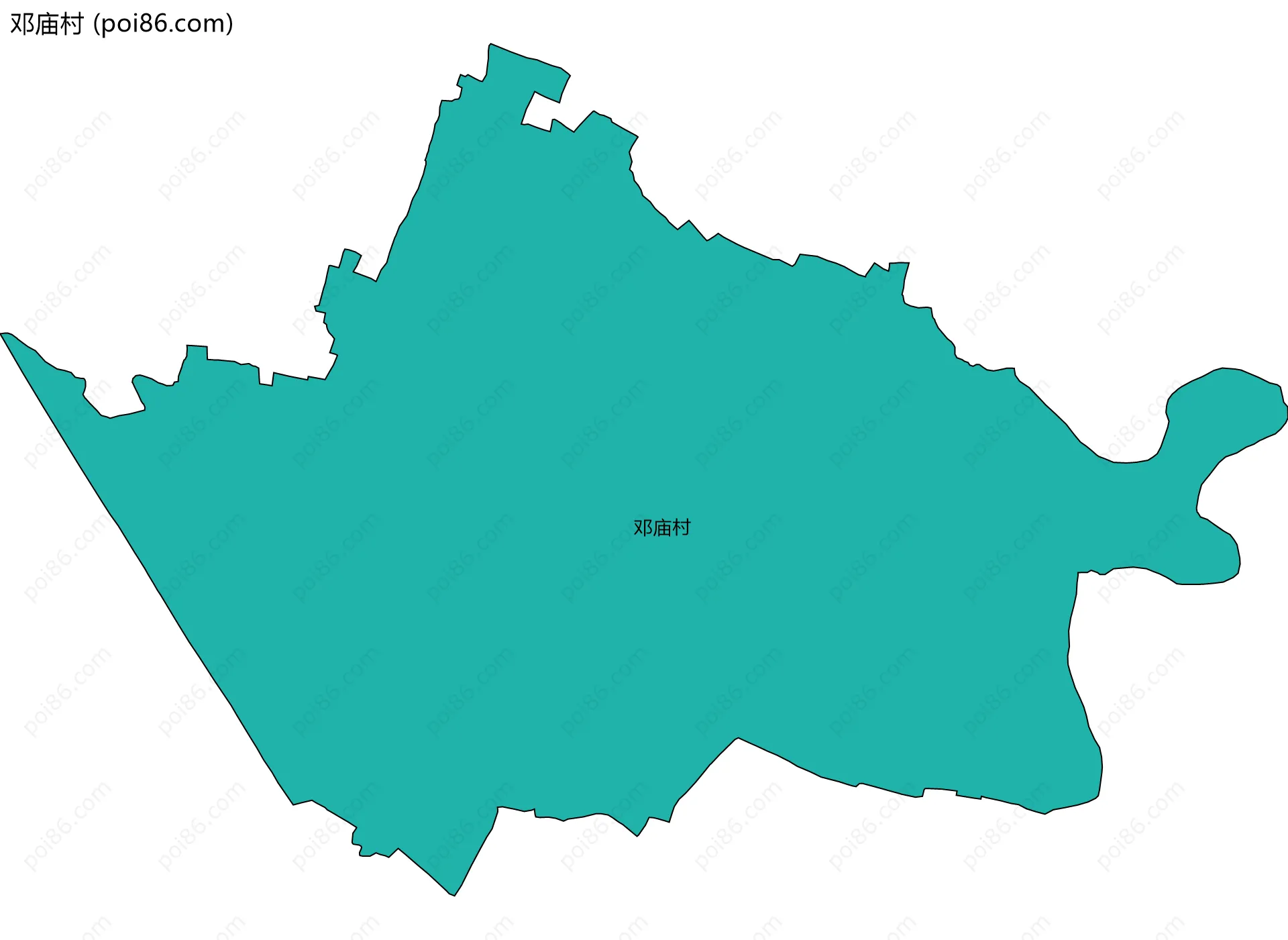 邓庙村边界地图