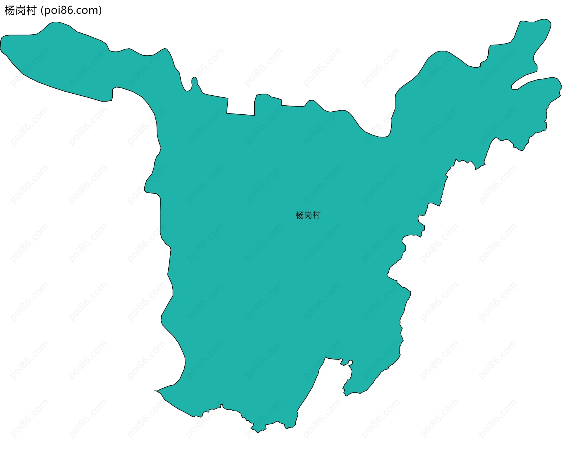 杨岗村边界地图