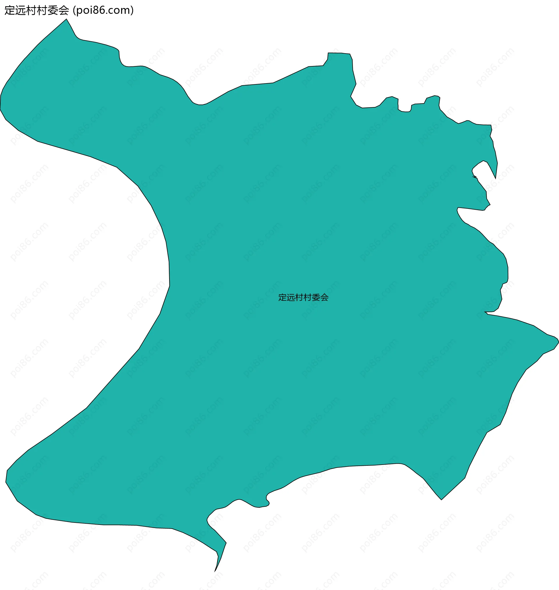定远村村委会边界地图